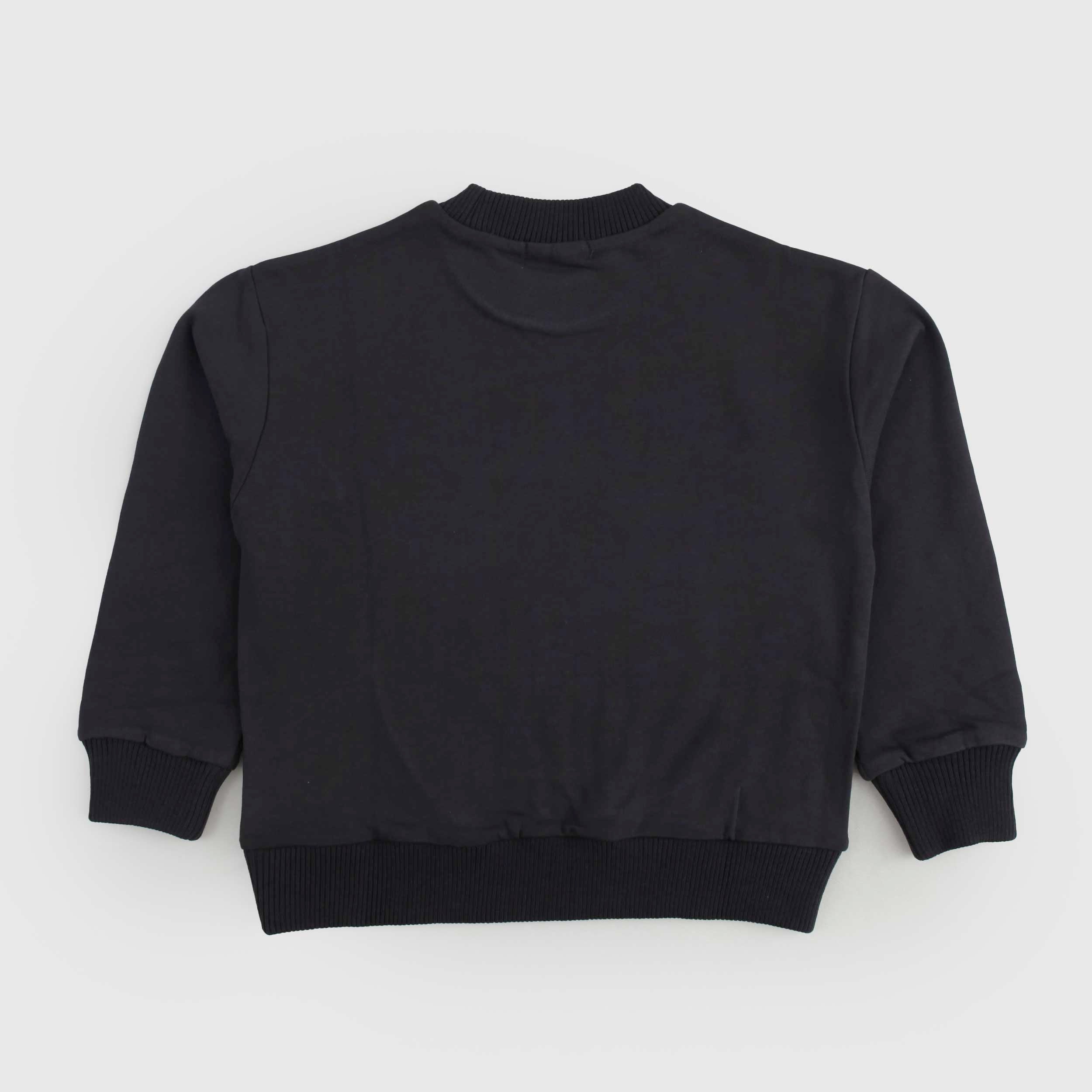 Felpa In Pile Blu Con Stampa Firmata BILLIEBLUSH - annameglio.com abbigliamento moda