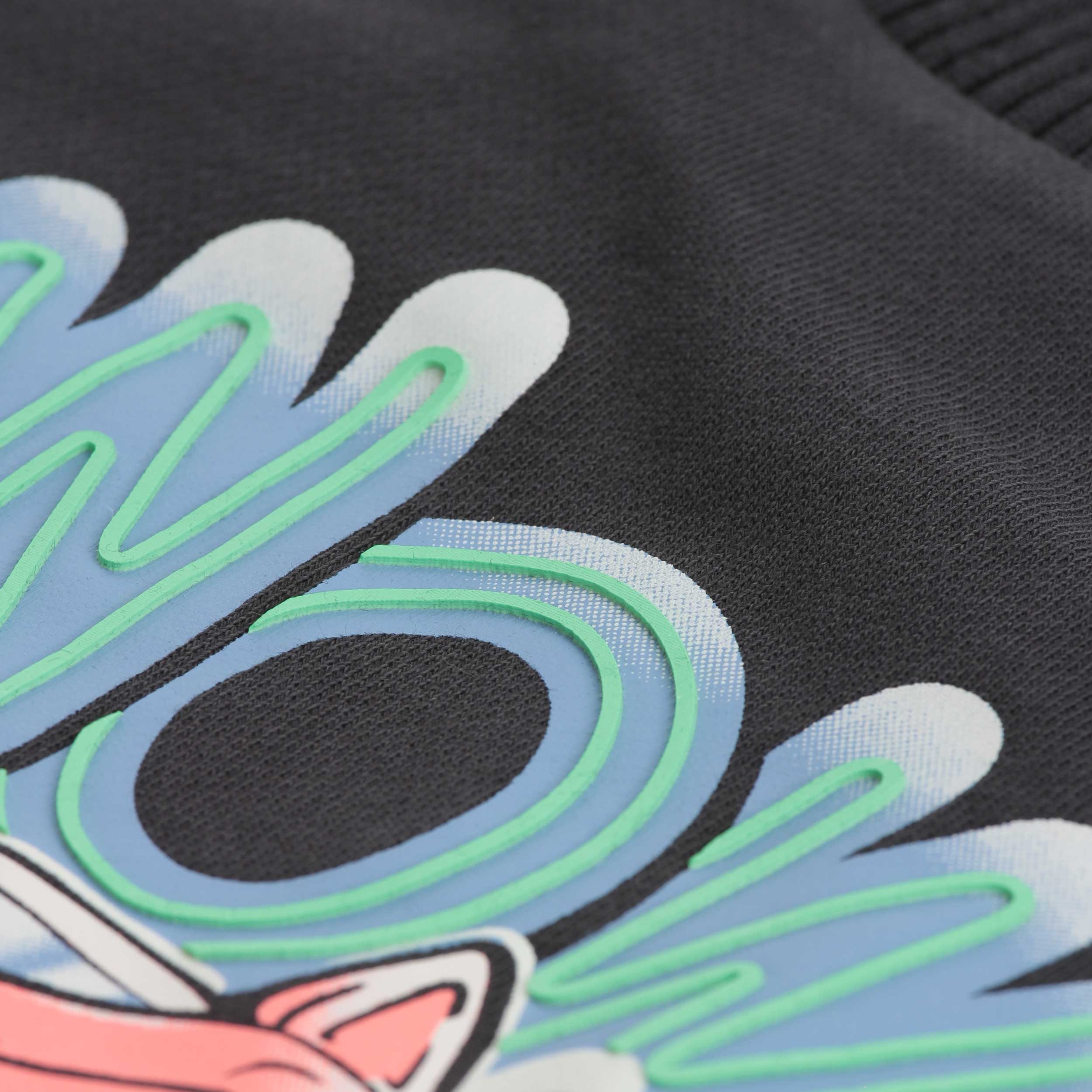 Felpa In Pile Blu Con Stampa Firmata BILLIEBLUSH - annameglio.com abbigliamento moda