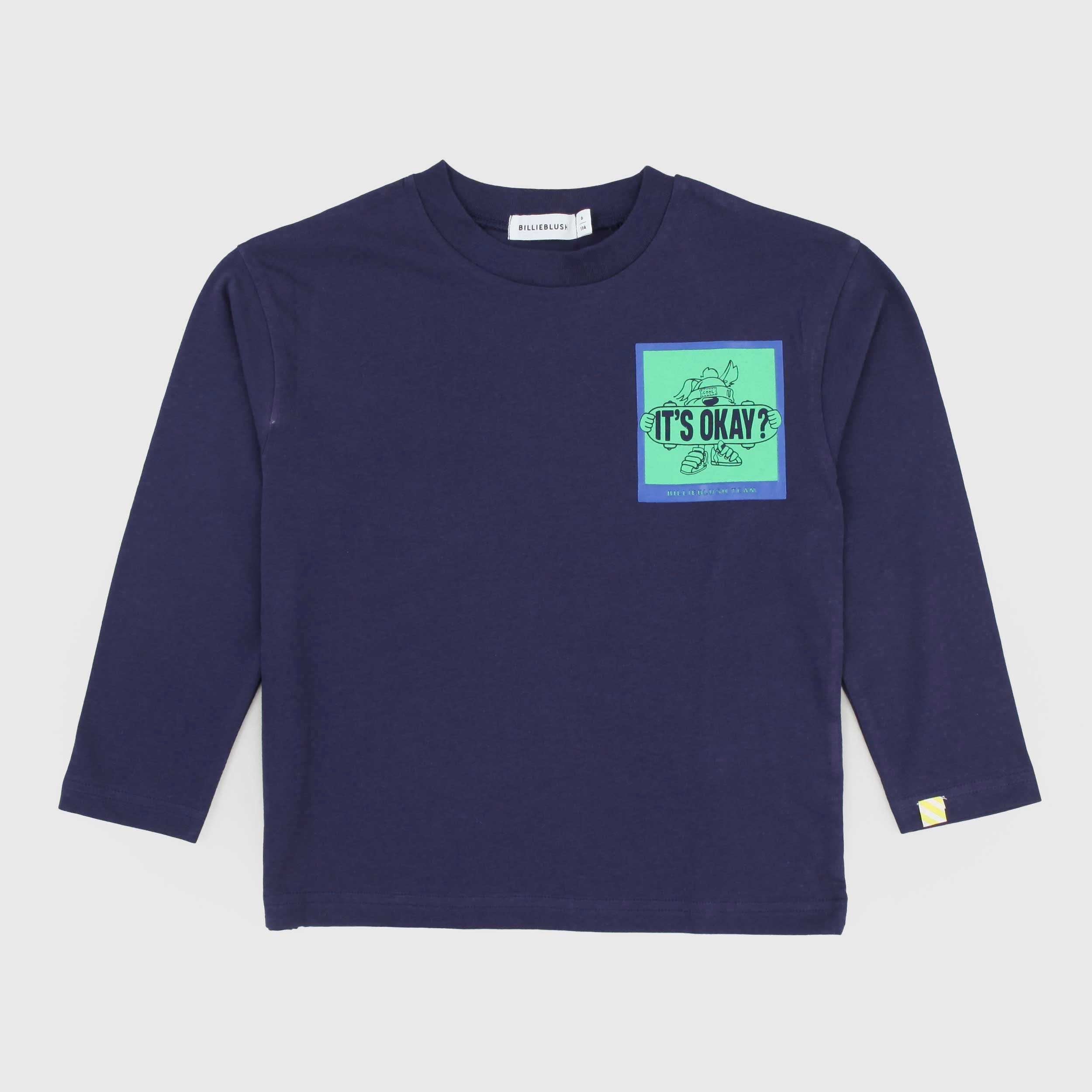 T-shirt Blu E Stampa Colorata Firmata BILLIEBLUSH - annameglio.com abbigliamento moda