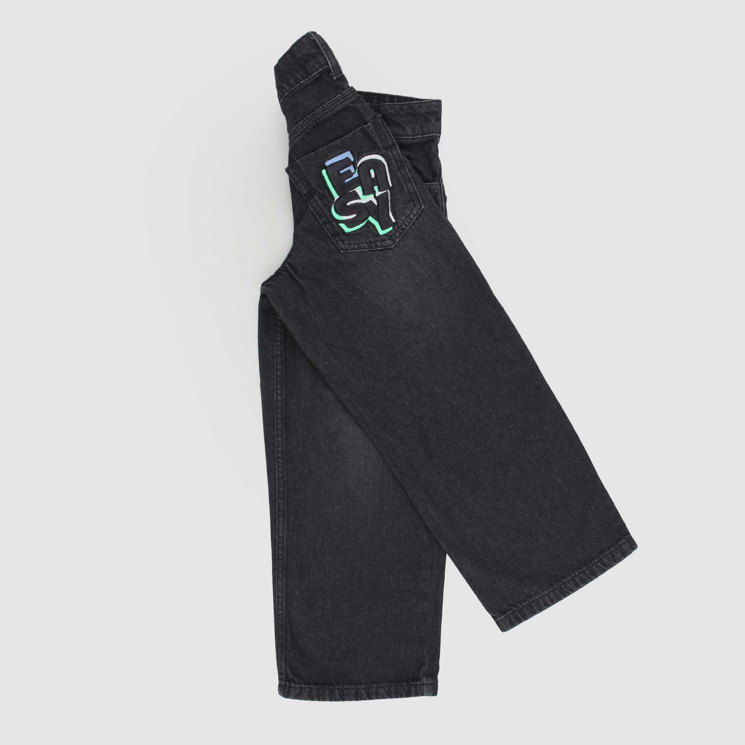 Jeans Nero Modello Largo Firmato BILLIEBLUSH - annameglio.com abbigliamento moda