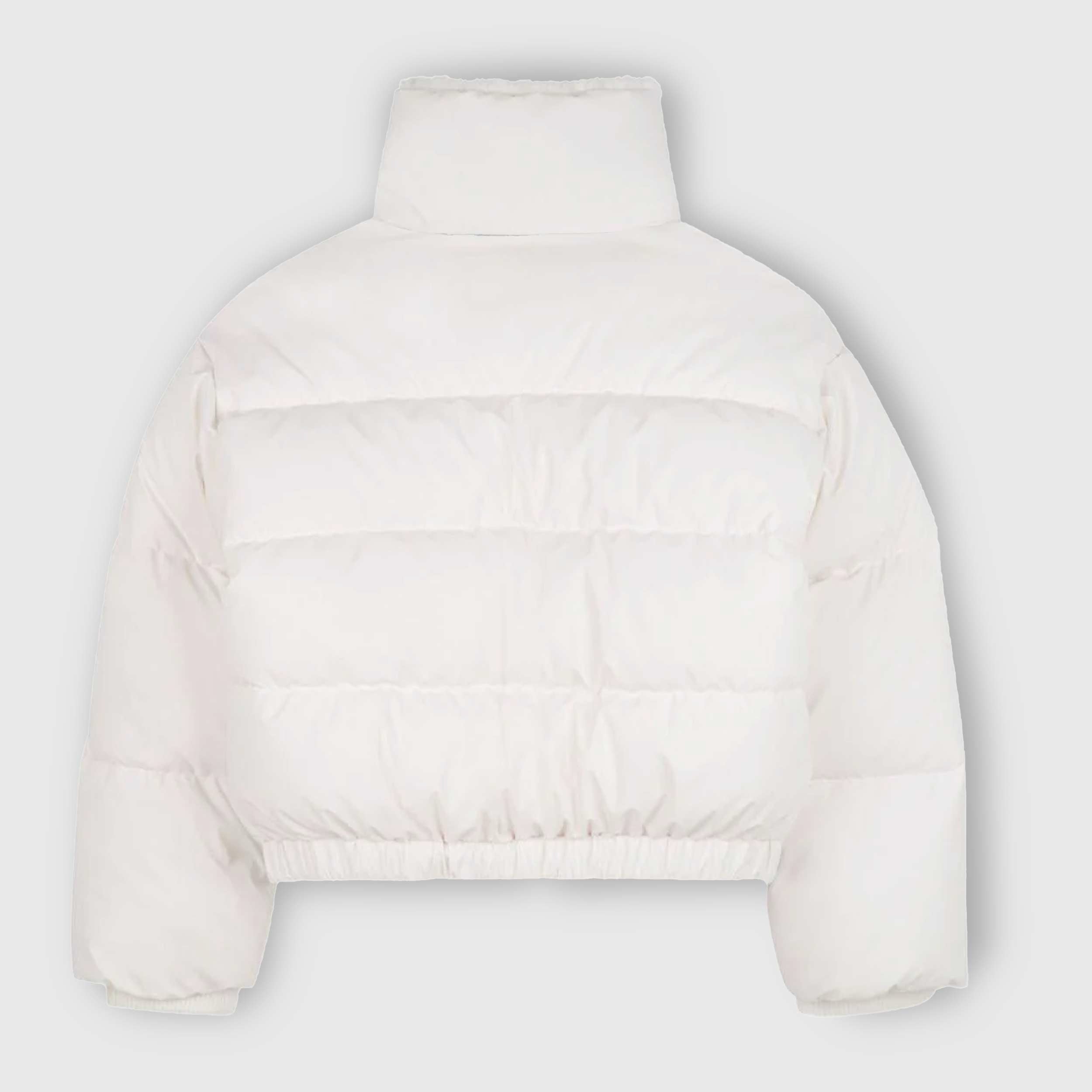 Piumino Crop Bianco Con Logo Firmato BILLIEBLUSH - annameglio.com abbigliamento moda