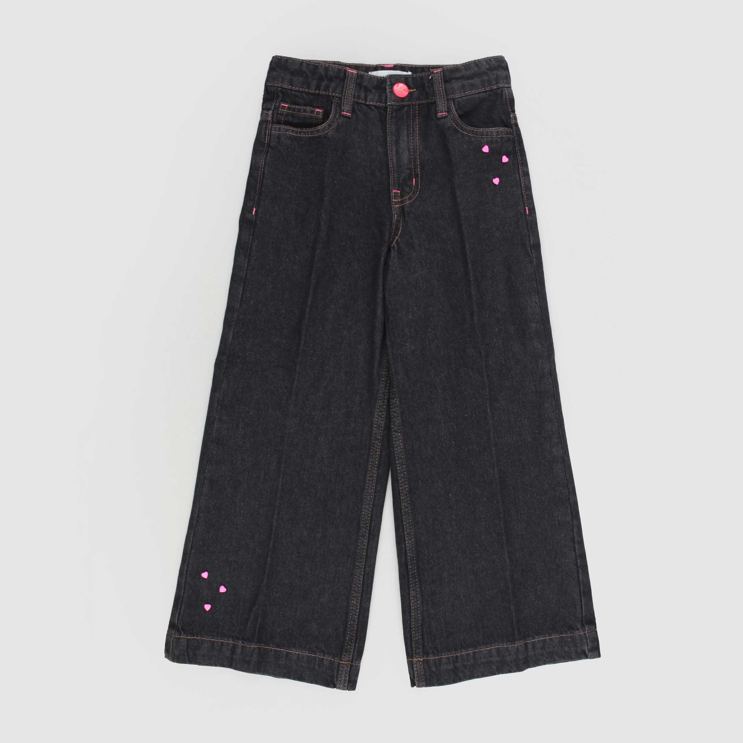 Jeans Nero Con Impunture Rosa Firmati BILLIEBLUSH - annameglio.com abbigliamento moda