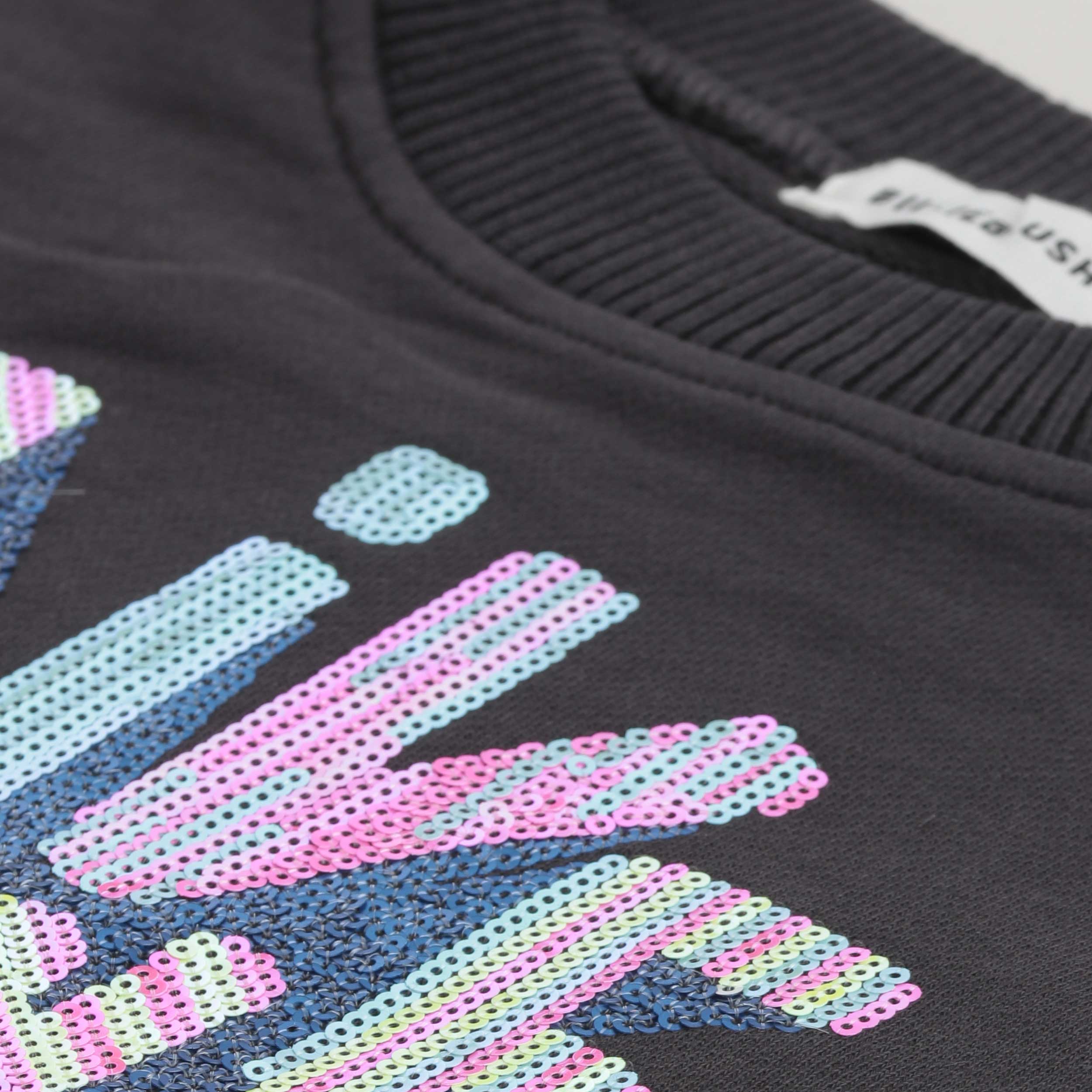 Felpa Nera Con Stampa Firmata BILLIEBLUSH - annameglio.com abbigliamento moda