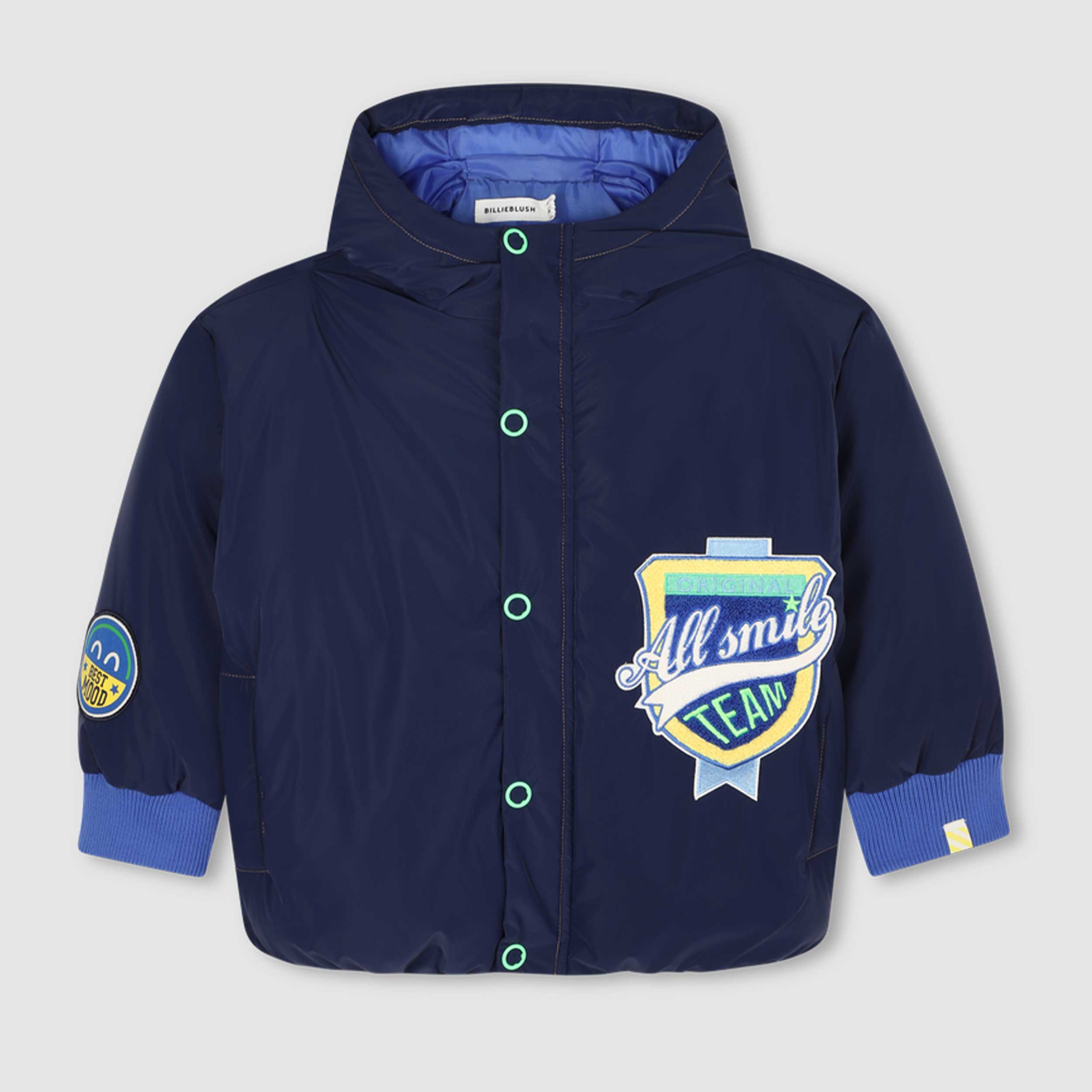 Giacca Con Cappuccio Blu Firmata BILLIEBLUSH - annameglio.com abbigliamento moda