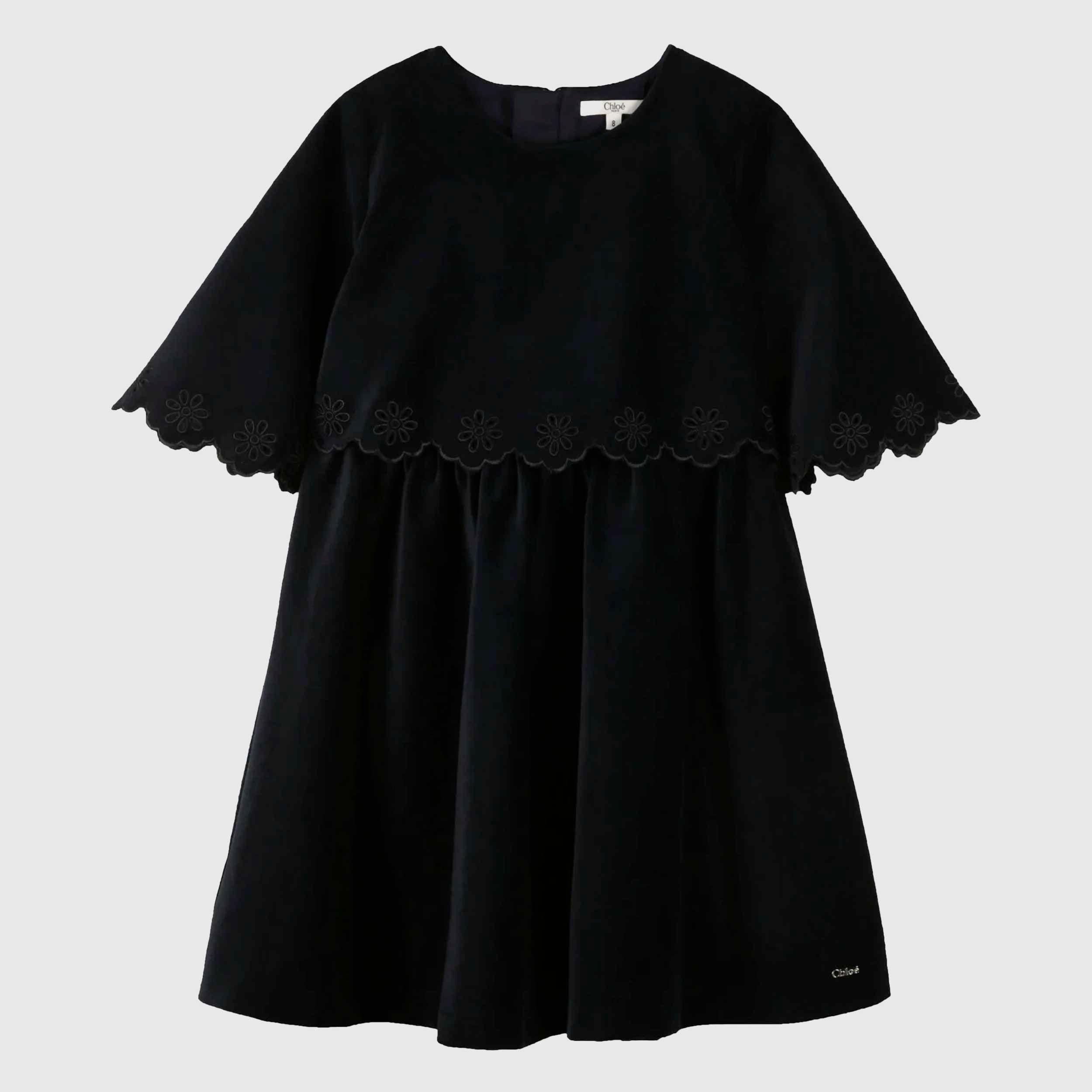 Abito Nero In Velluto Con Zip Firmato CHLOE - annameglio.com abbigliamento moda