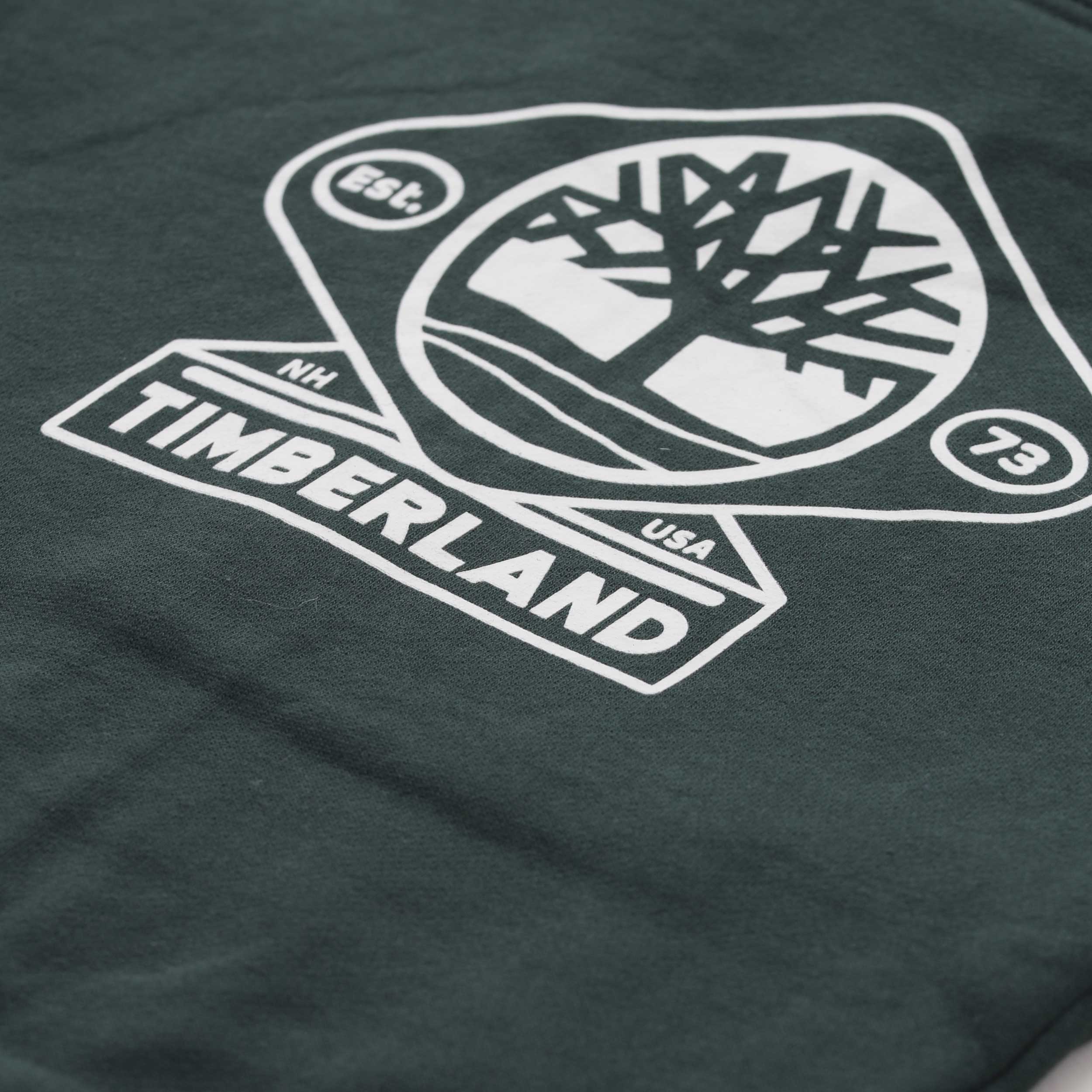 Felpa Verde Con Logo Bianco Firmata TIMBERLAND - annameglio.com abbigliamento moda