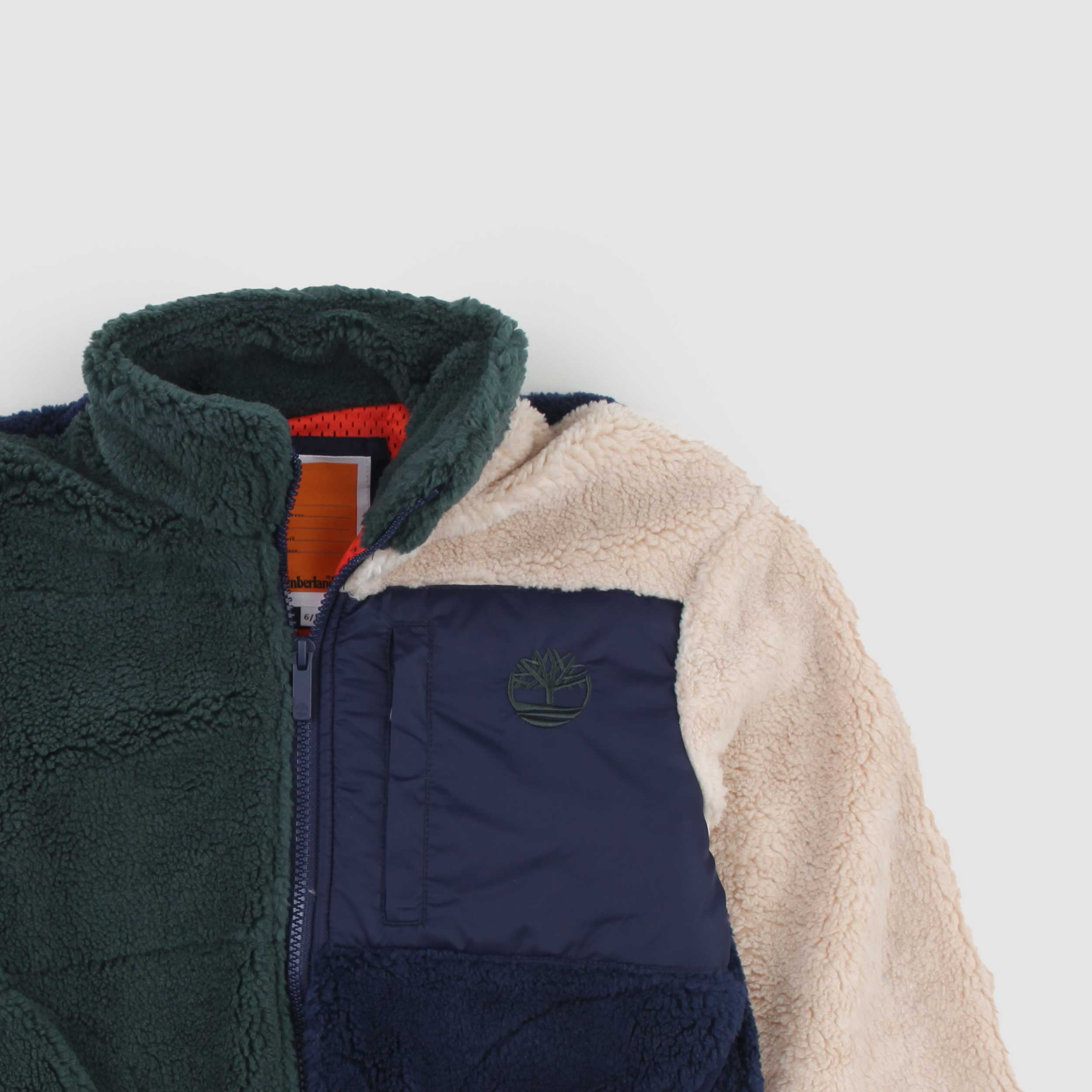 Giubbino In Sherpa Verde E Blu Firmato TIMBERLAND - annameglio.com abbigliamento moda