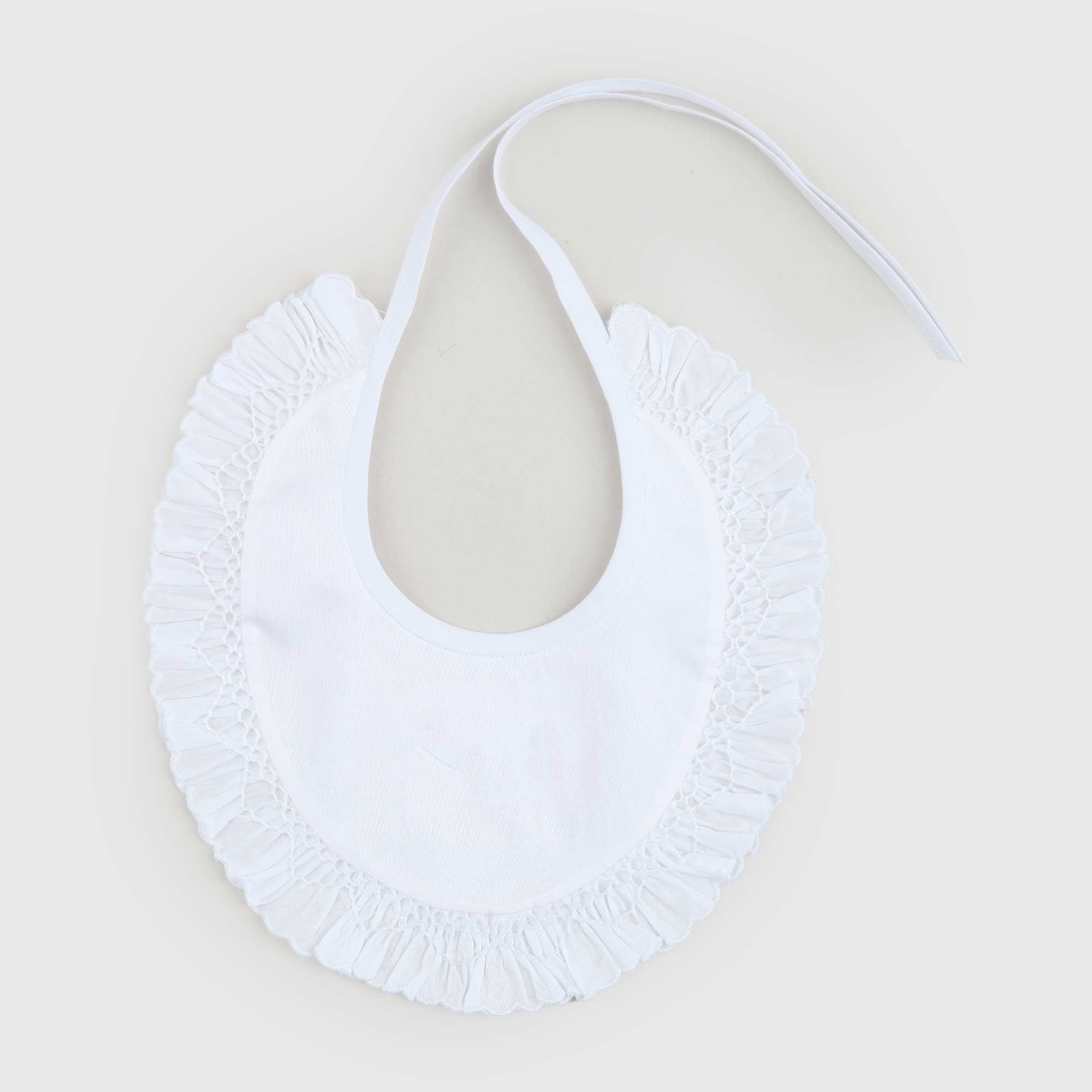 Bavaglino In Piquet Bianco Firmato BARONI - annameglio.com abbigliamento moda