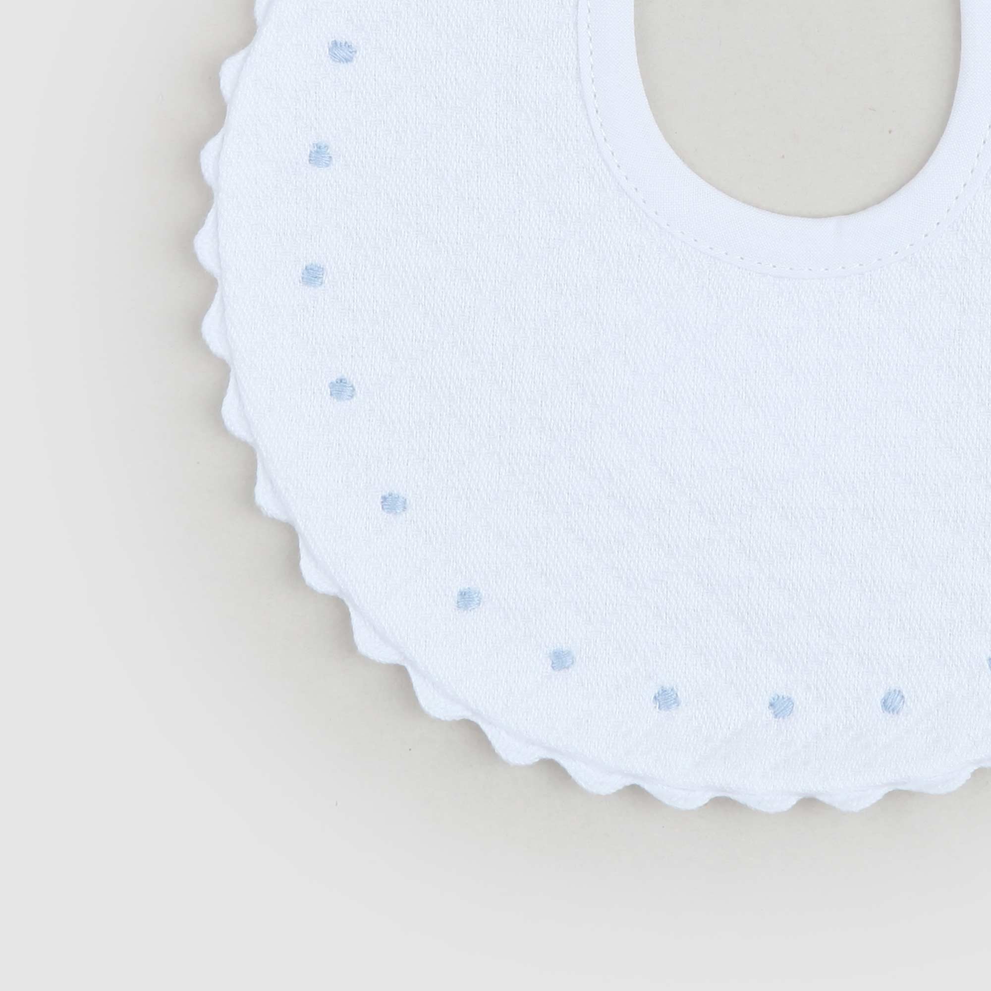 Bavaglino Con Pois Celesti Firmato BARONI - annameglio.com abbigliamento moda