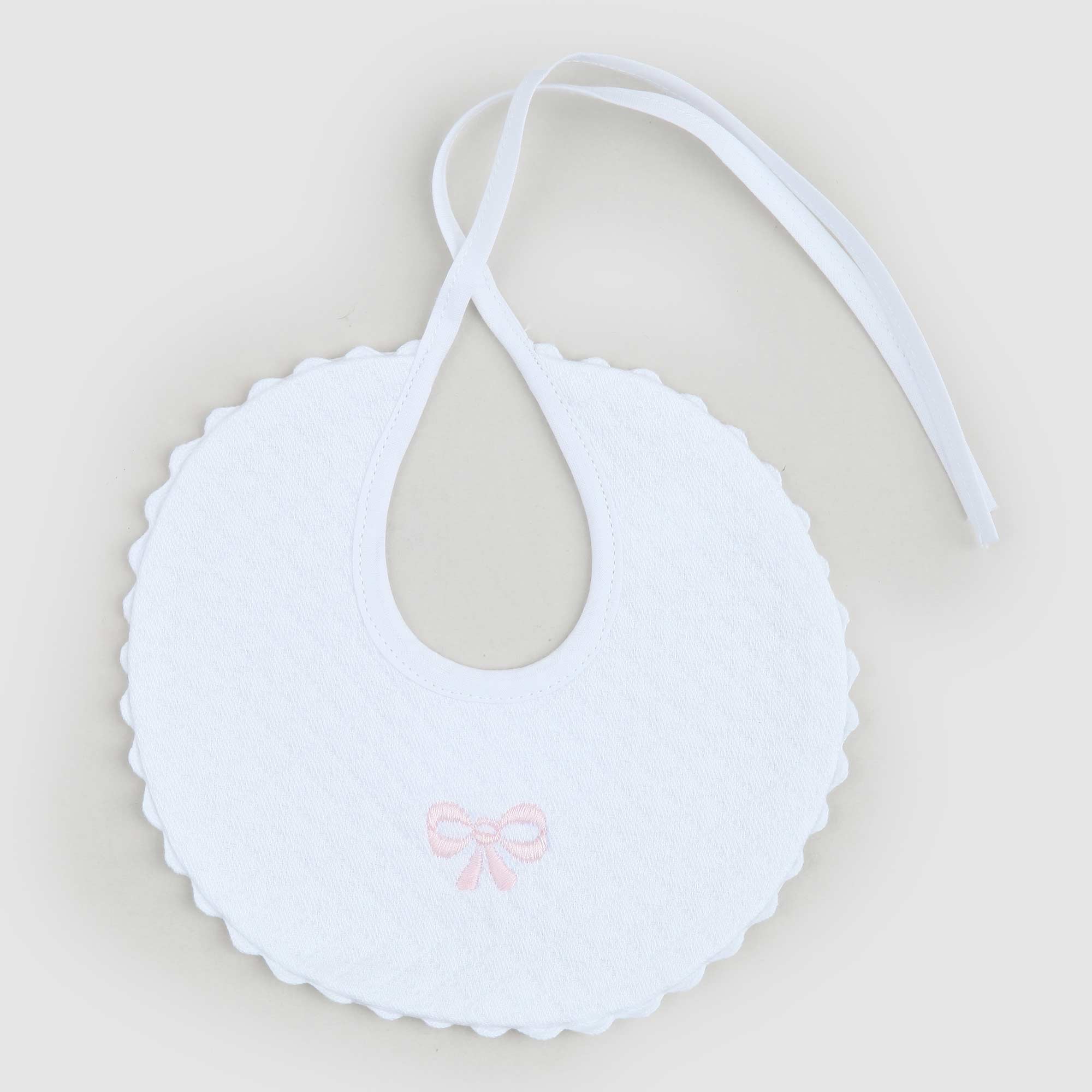 Bavaglino Con Fiocco Rosa Firmato BARONI - annameglio.com abbigliamento moda