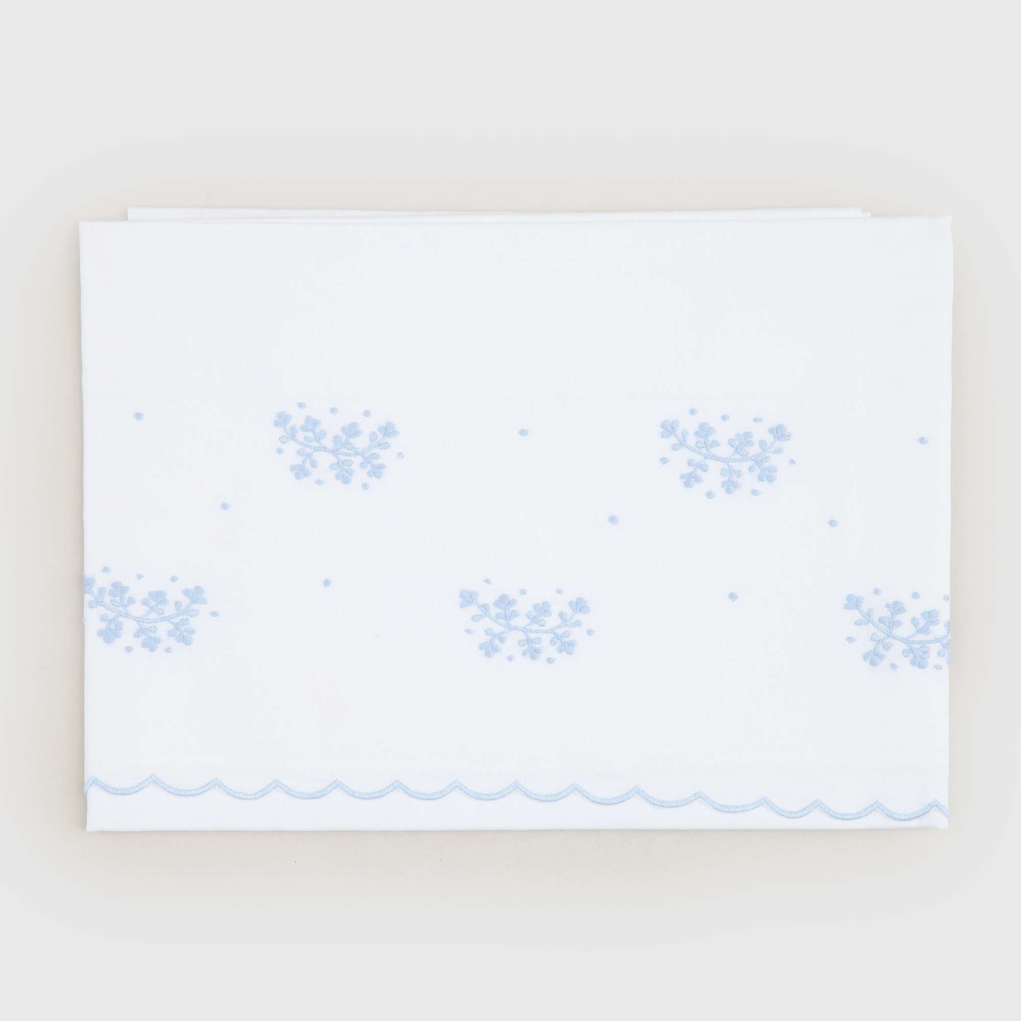 Lenzuolino Per Culla Celeste Firmato BARONI - annameglio.com abbigliamento moda