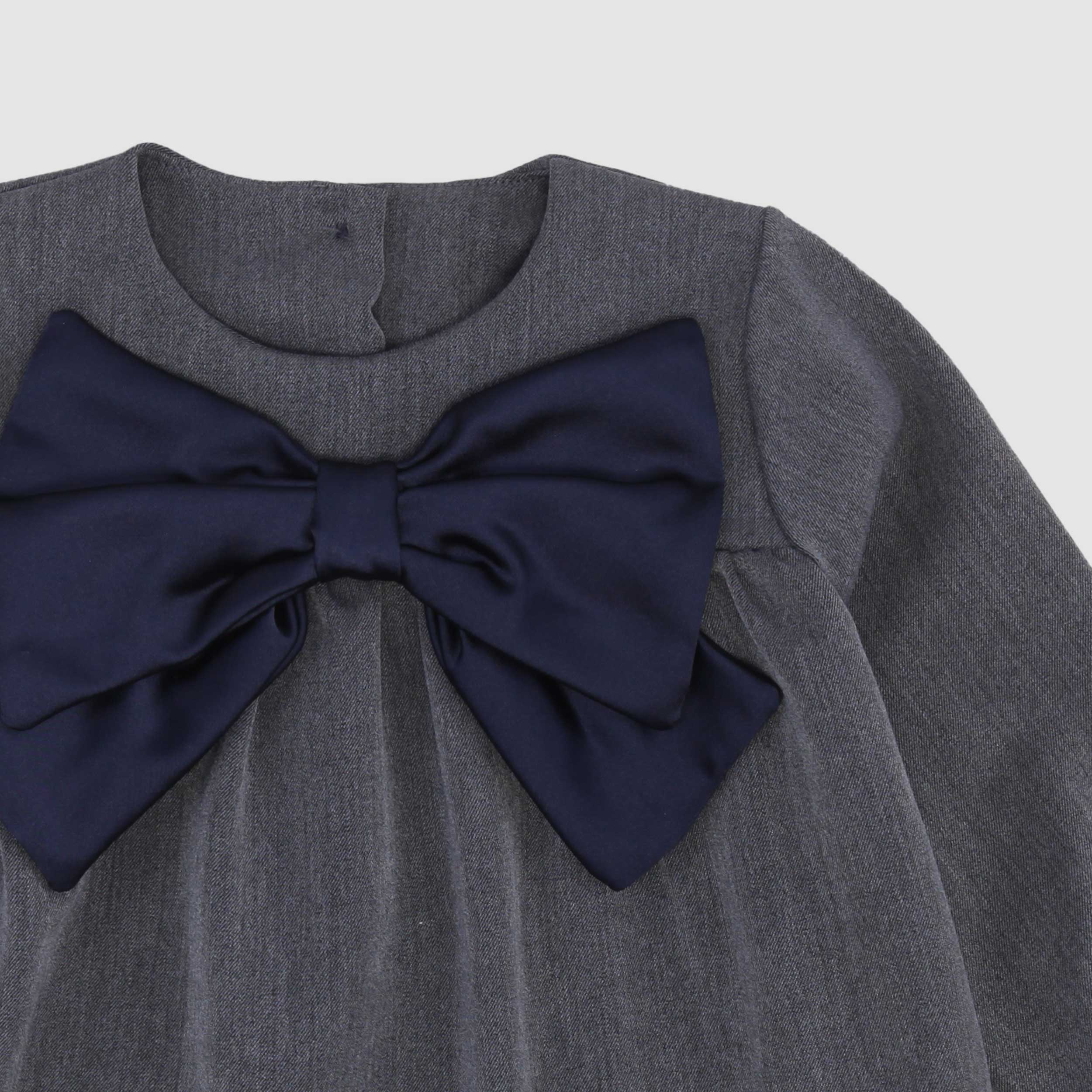 Abito Grigio Con Fiocco Firmato AVENTIQUATTRORE - annameglio.com abbigliamento moda