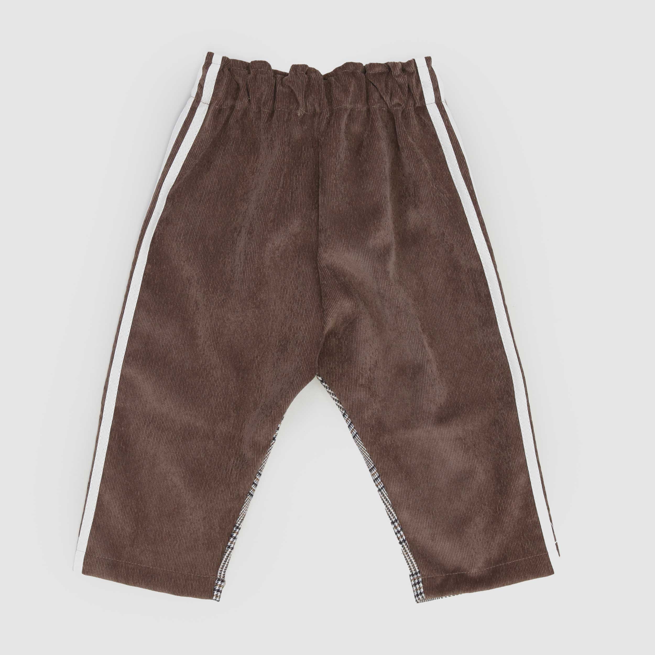 Pantalone Fantasia Marrone Firmato AVENTIQUATTRORE - annameglio.com abbigliamento moda