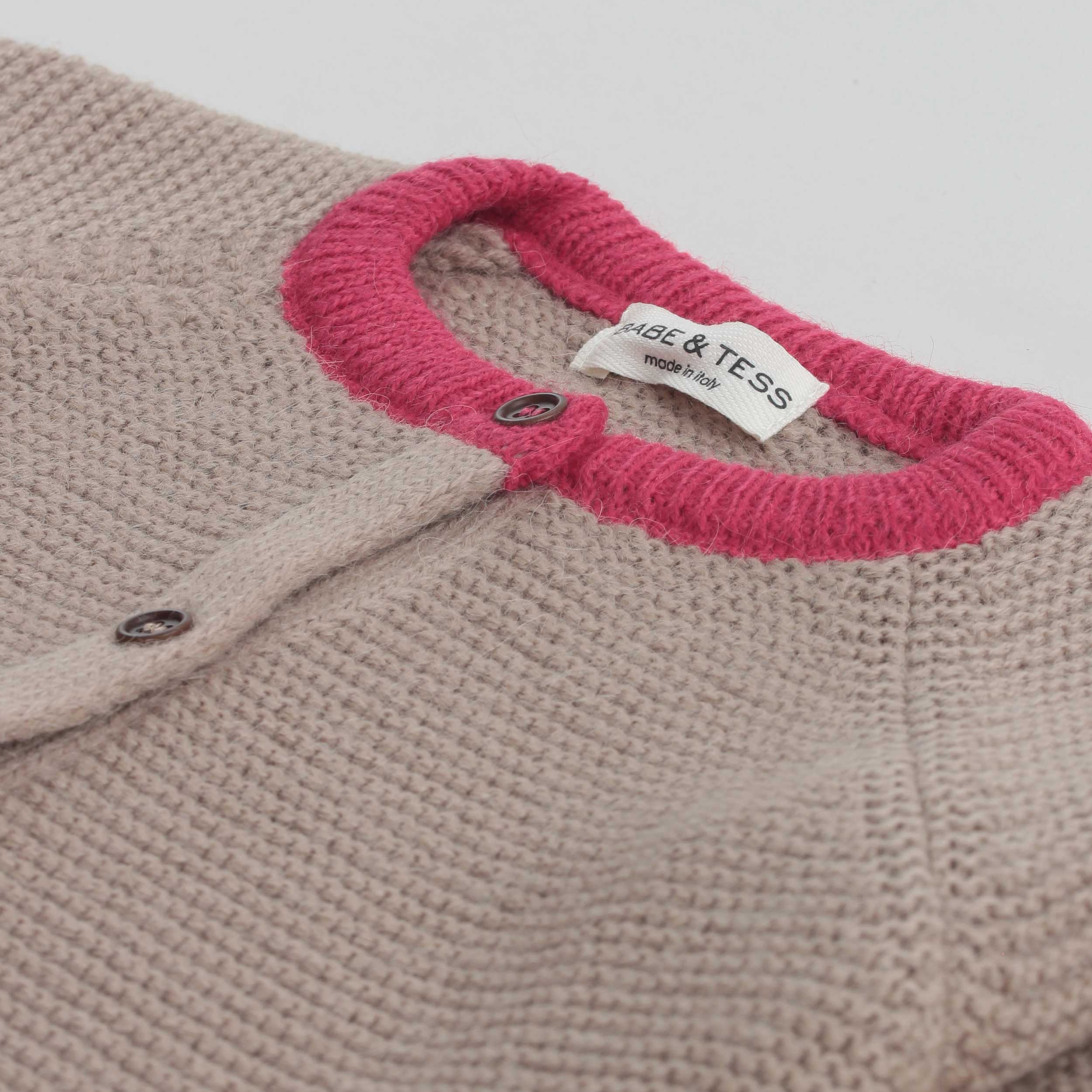 Cardigan Marrone Con Bottoni Firmato Babe And Tess - annameglio.com abbigliamento moda