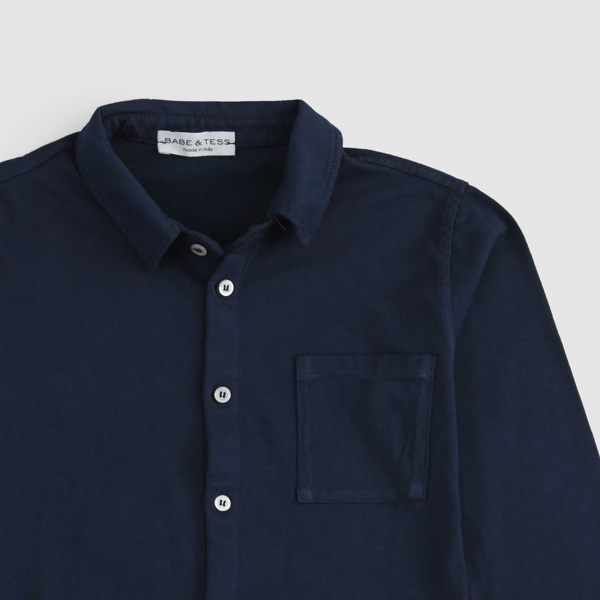 BABE AND TESS Blue Shirt with Pocket