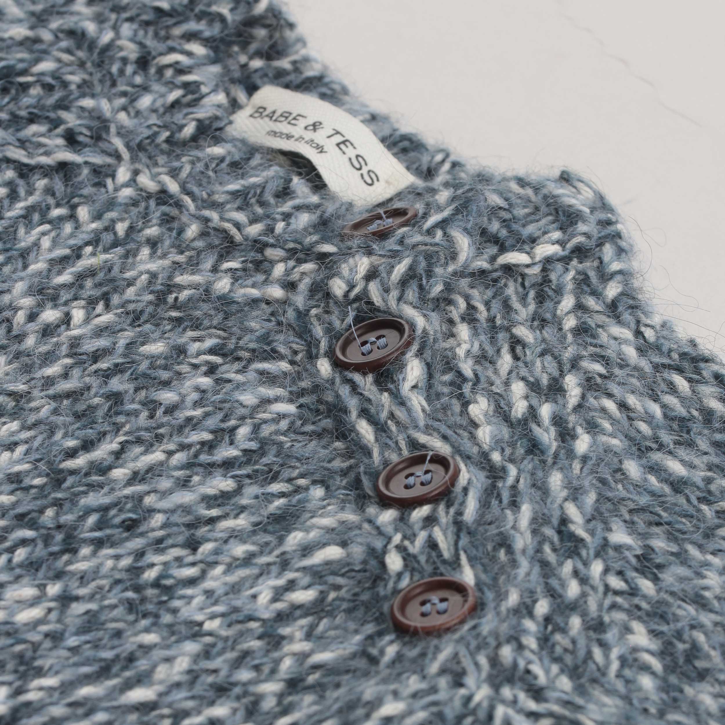 Maglioncino Melangiato Blu Firmato BABE AND TESS - annameglio.com abbigliamento moda