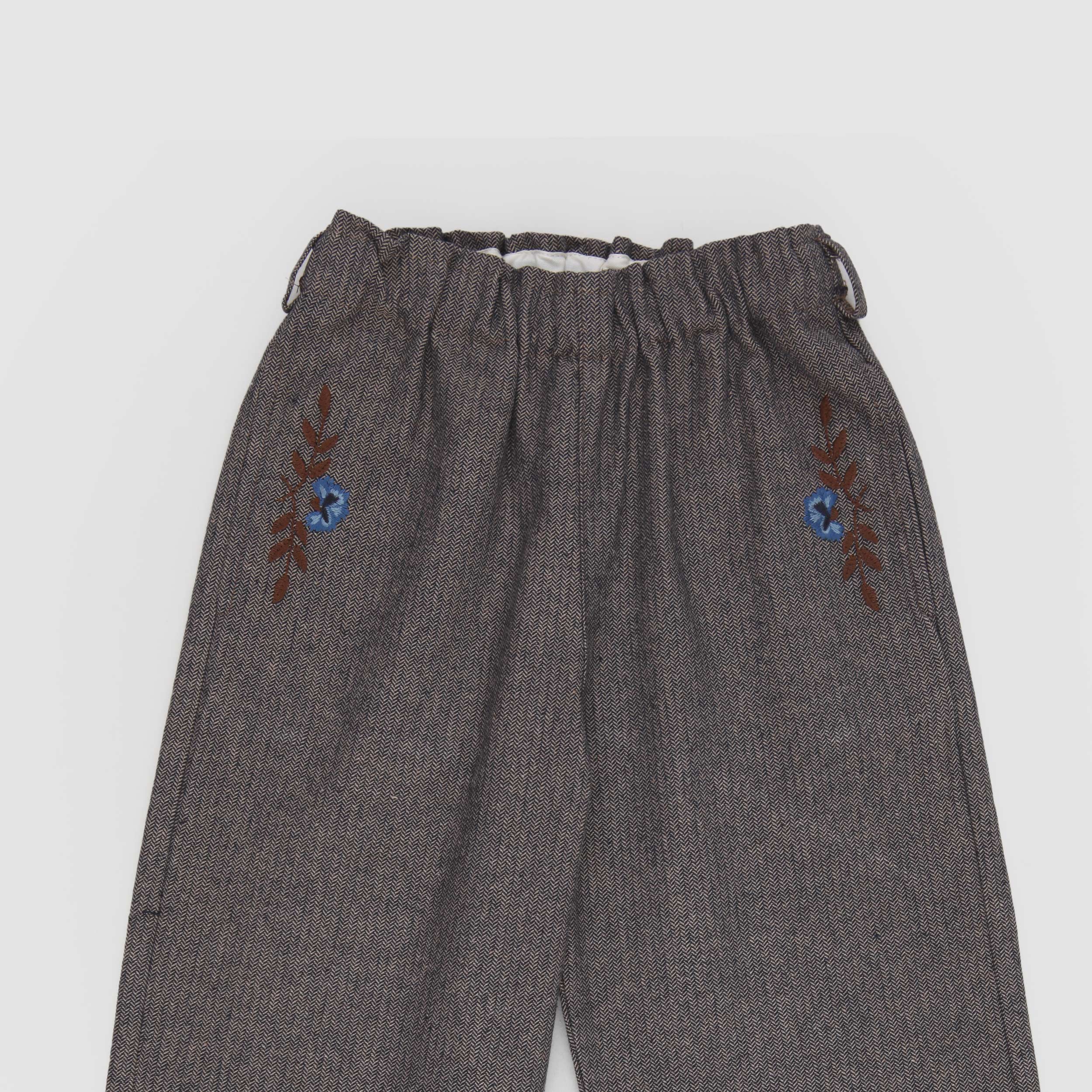 Pantalone Beige E Nero Firmato BABE AND TESS - annameglio.com abbigliamento moda