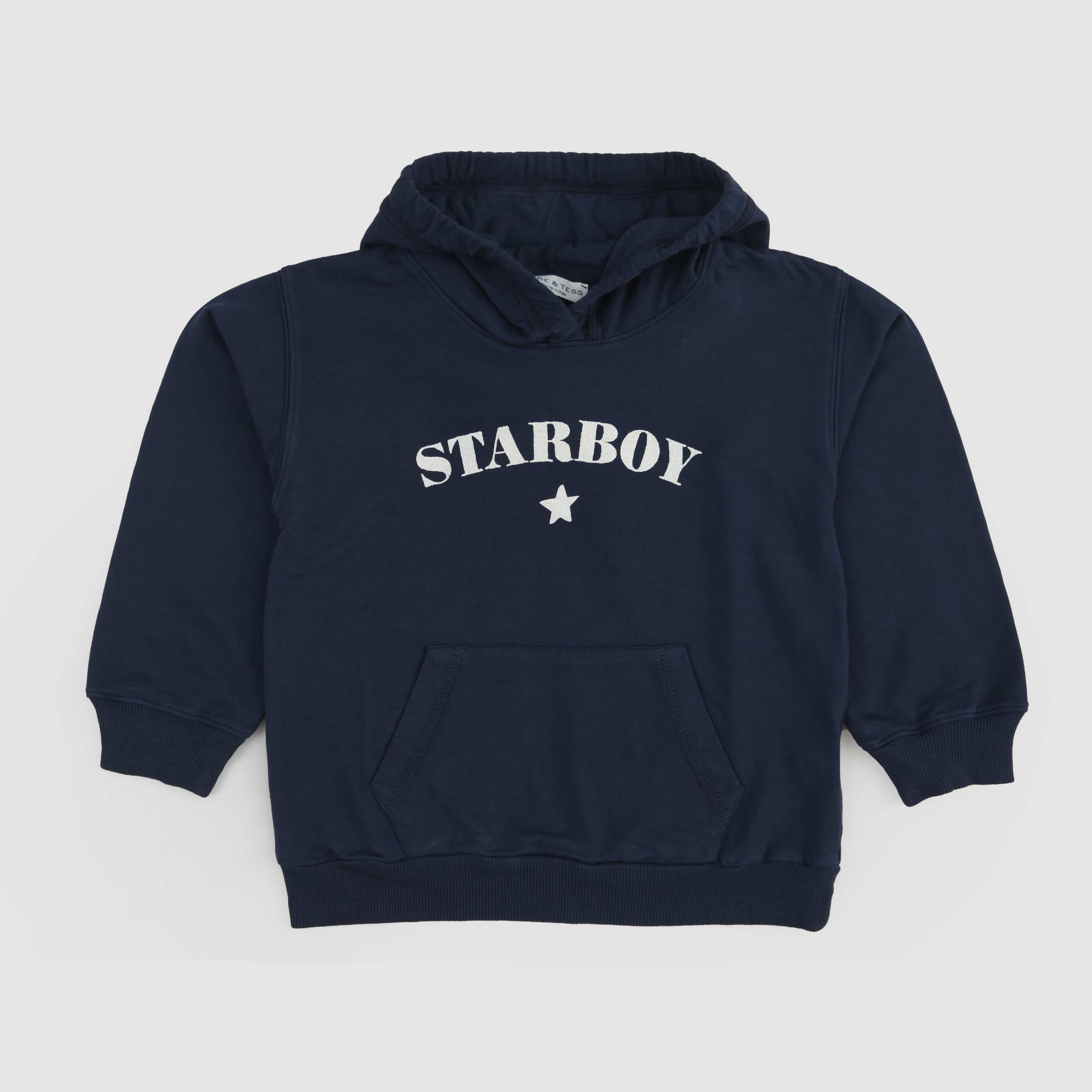 Felpa Blu Con Cappuccio BABE AND TESS - annameglio.com abbigliamento moda