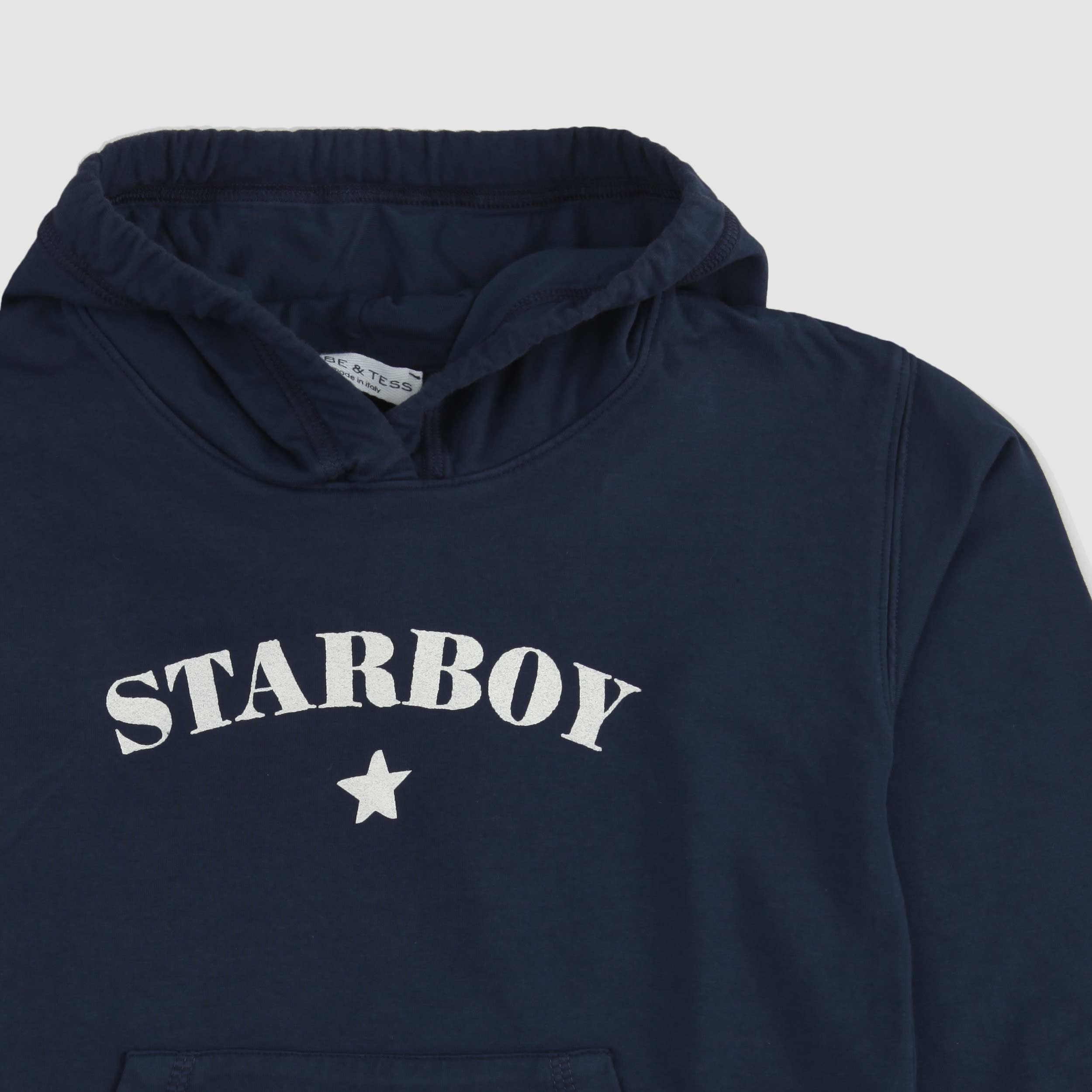 Felpa Blu Con Cappuccio BABE AND TESS - annameglio.com abbigliamento moda