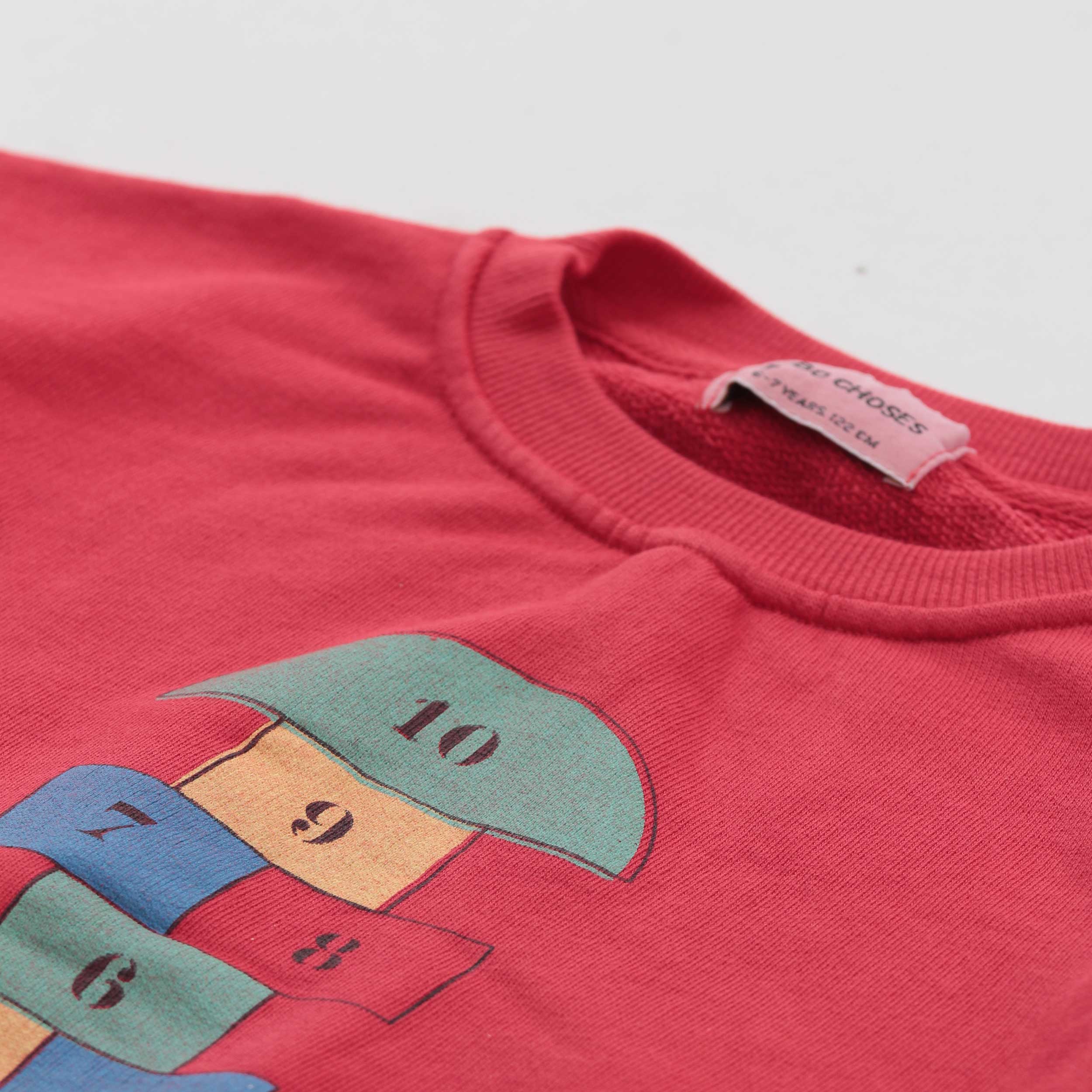 Felpa Rossa E Stampa Colorata Firmata BOBO CHOSES - annameglio.com abbigliamento moda