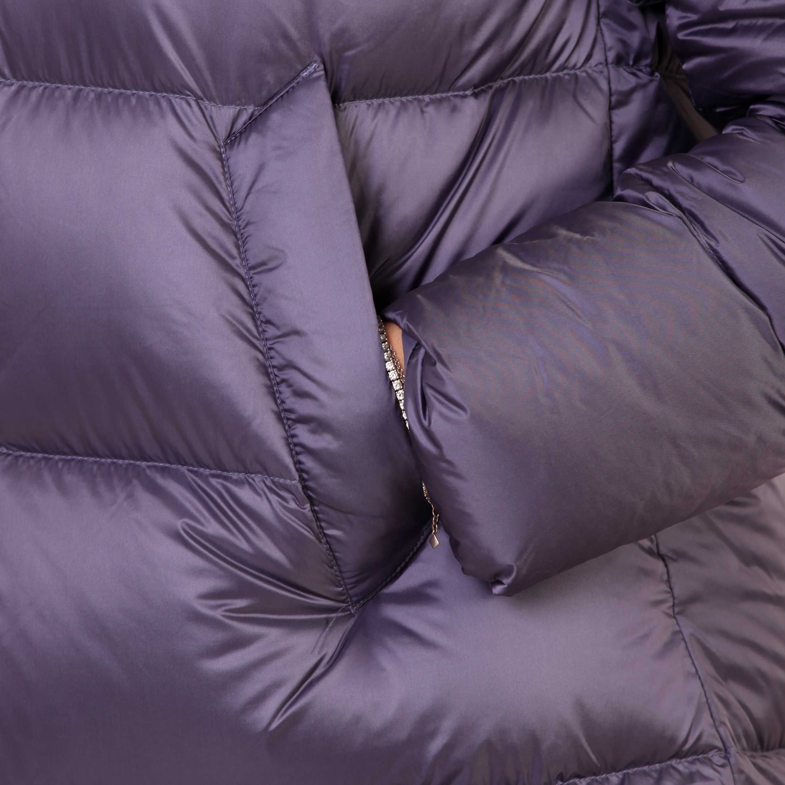 Piumino Viola Lungo Geneva Firmato BOMBOOGIE - annameglio.com abbigliamento moda