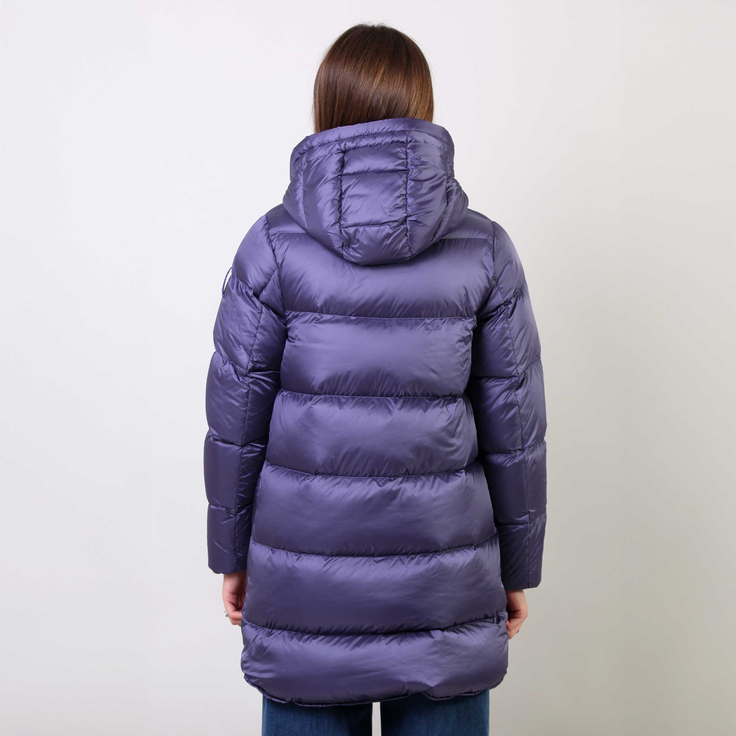 Piumino Viola Lungo Geneva Firmato BOMBOOGIE - annameglio.com abbigliamento moda