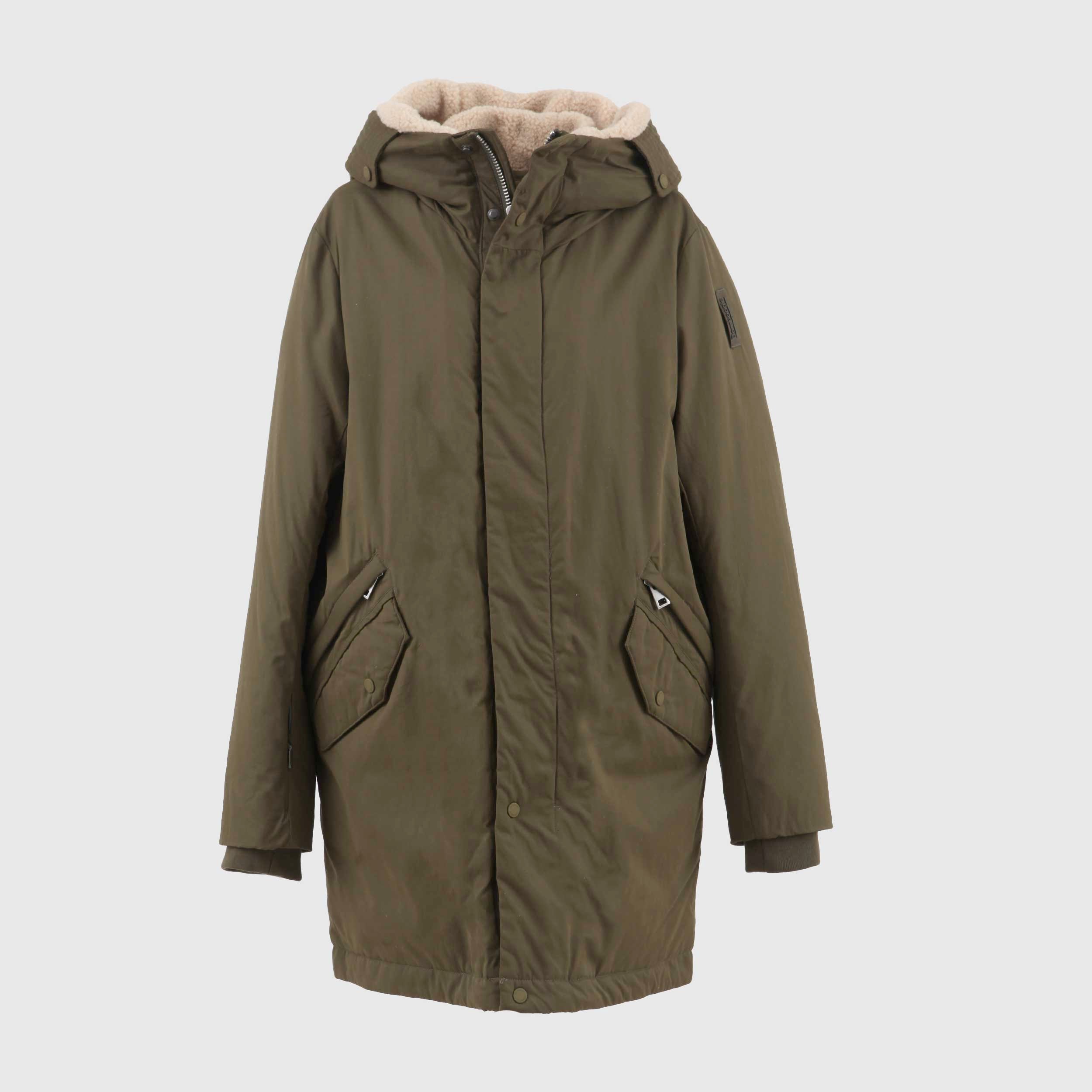 Cappotto Verde Con Zip A Scomparsa By BOMBOOGIE - annameglio.com abbigliamento moda