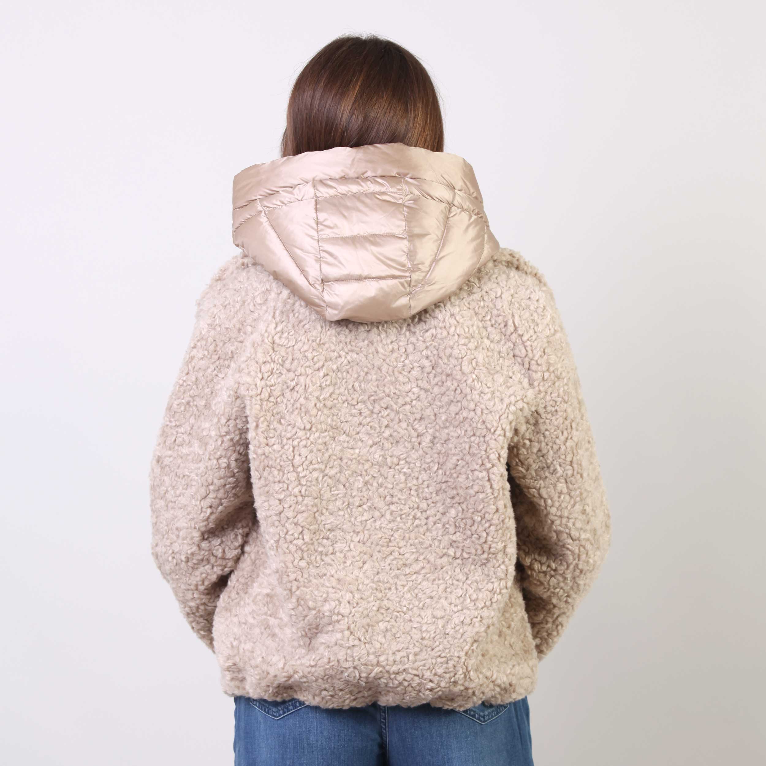 Cappotto Beige Con Cappuccio Firmato BOMBOOGIE - annameglio.com abbigliamento moda