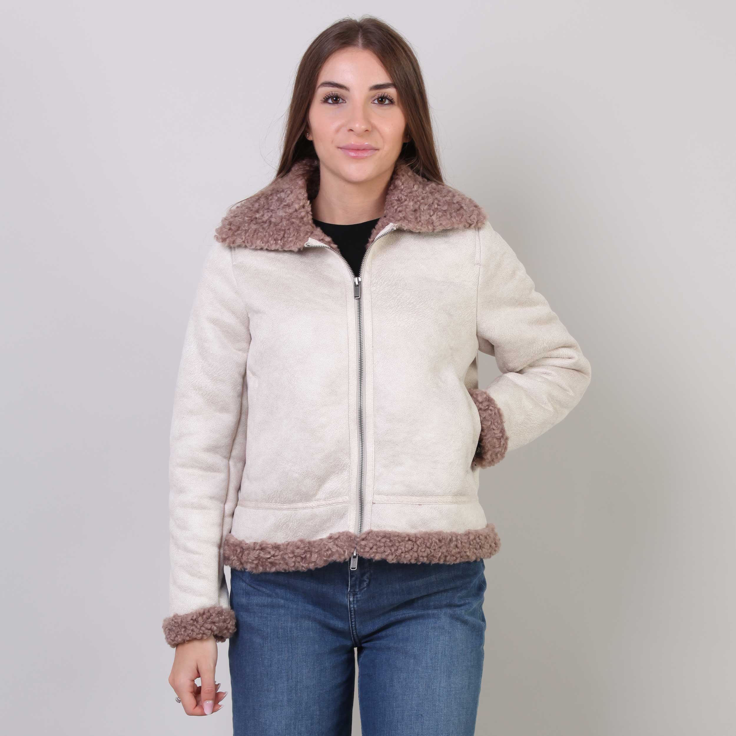 Giacca Bianca Con Teddy Firmata BOMBOOGIE - annameglio.com abbigliamento moda