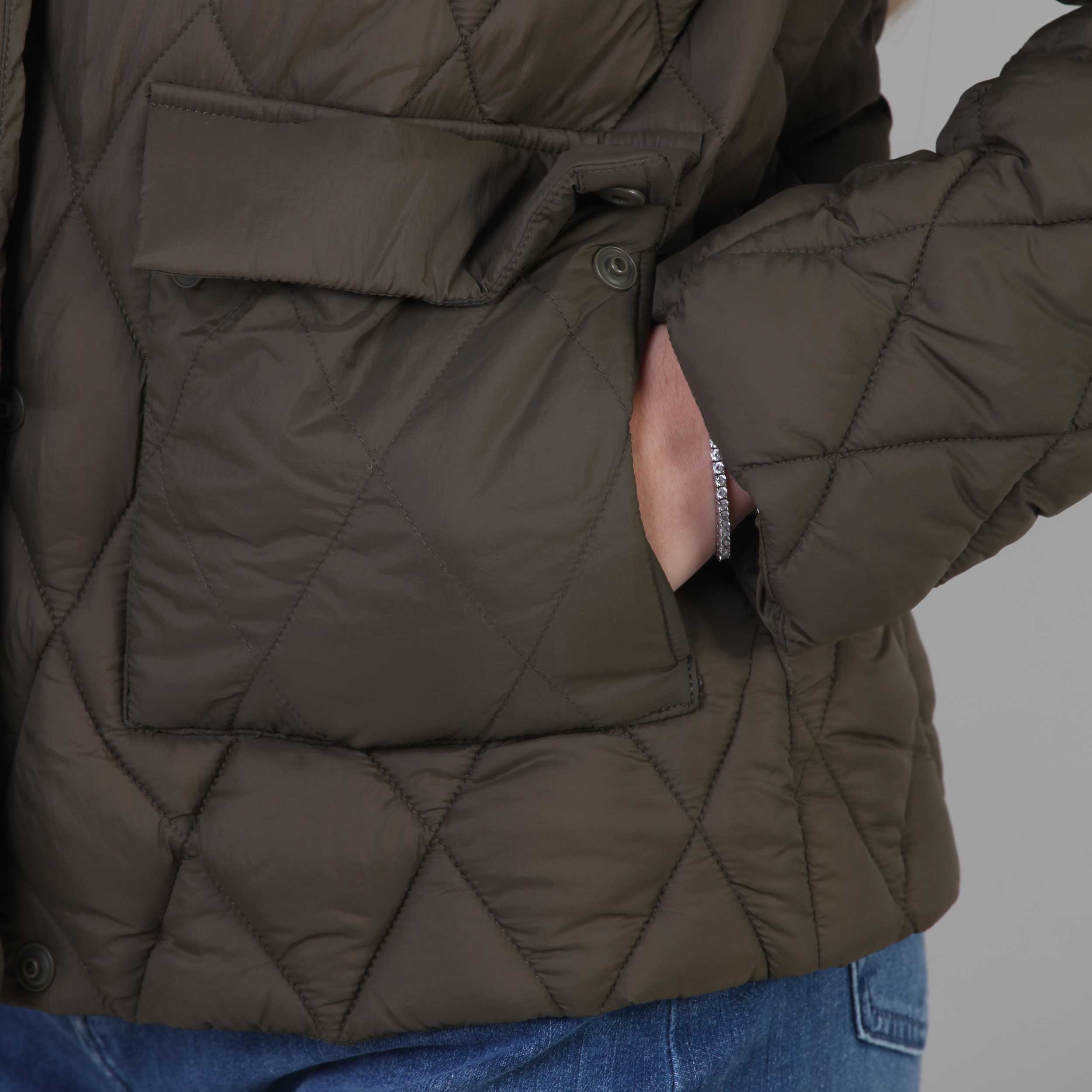 Giacca Verde Trapuntata Firmata BOMBOOGIE - annameglio.com abbigliamento moda