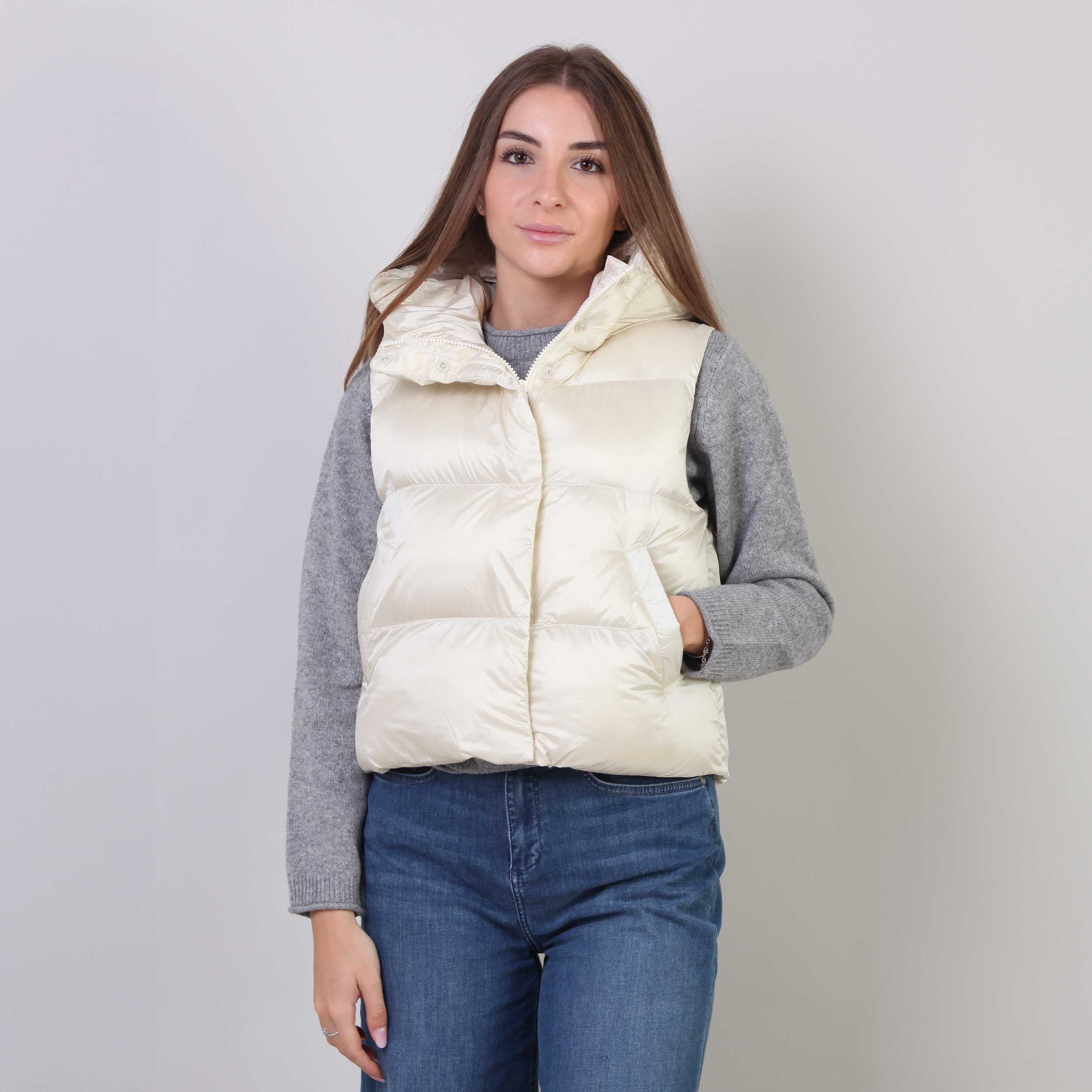 Smanicato Bianco Ottawa Firmato BOMBOOGIE - annameglio.com abbigliamento moda