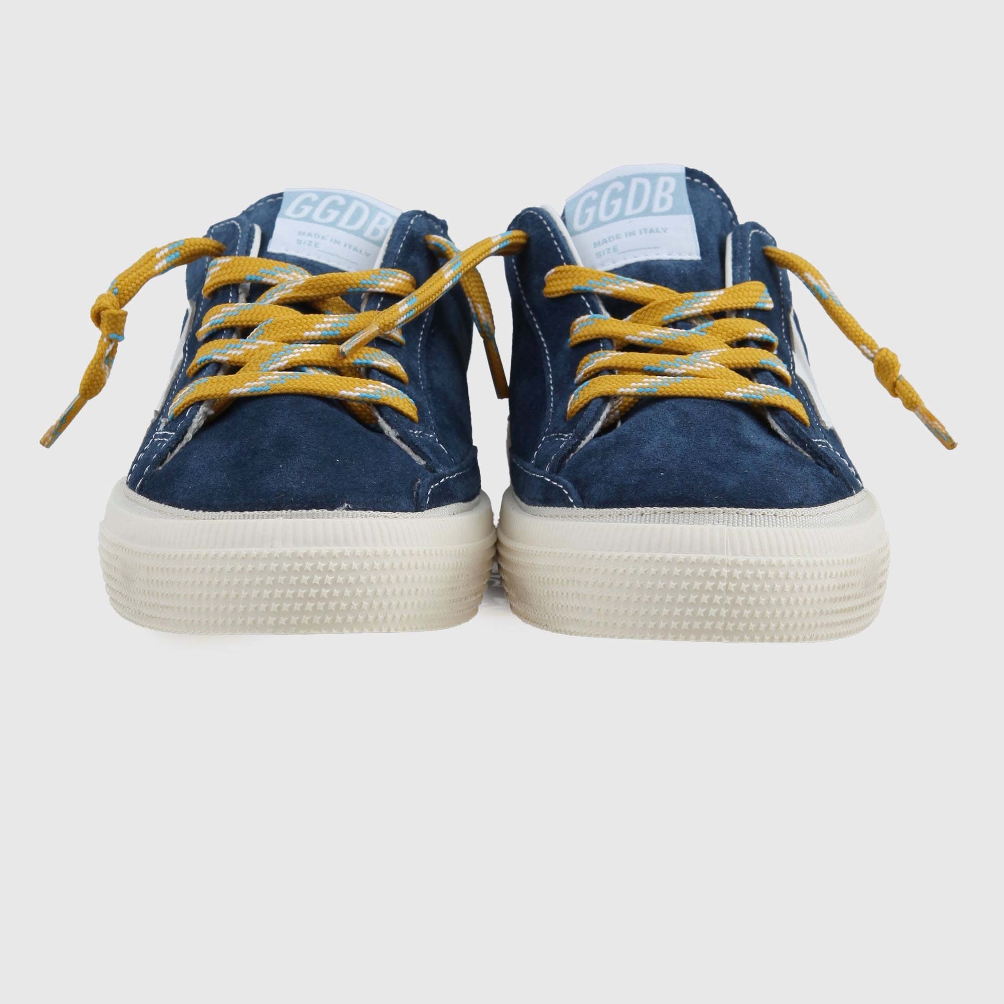 Sneakers May Star E Pelle Blu Firmate GOLDEN GOOSE - annameglio.com abbigliamento moda