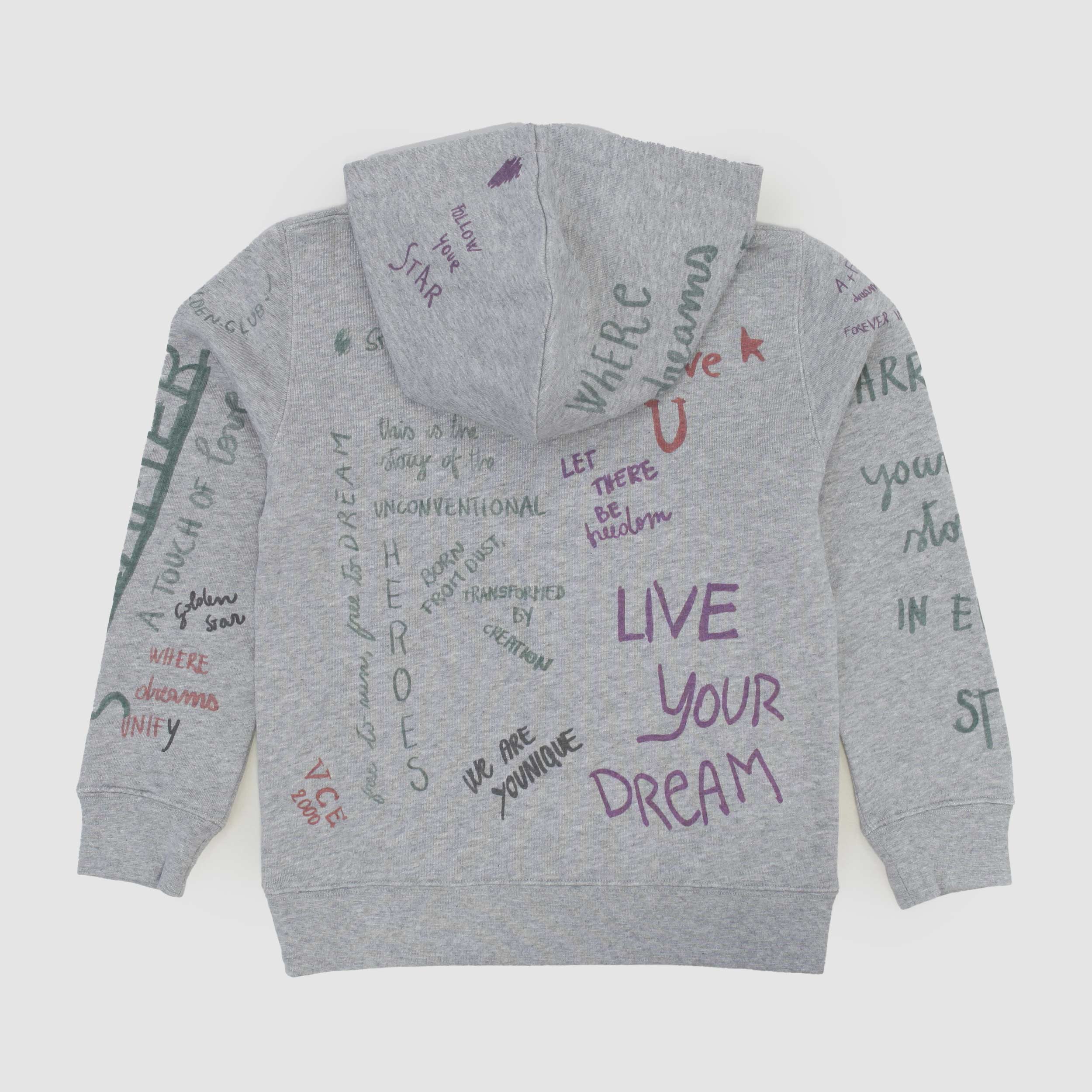 Felpa Grigia Con Scritte Firmata GOLDEN GOOSE - annameglio.com abbigliamento moda