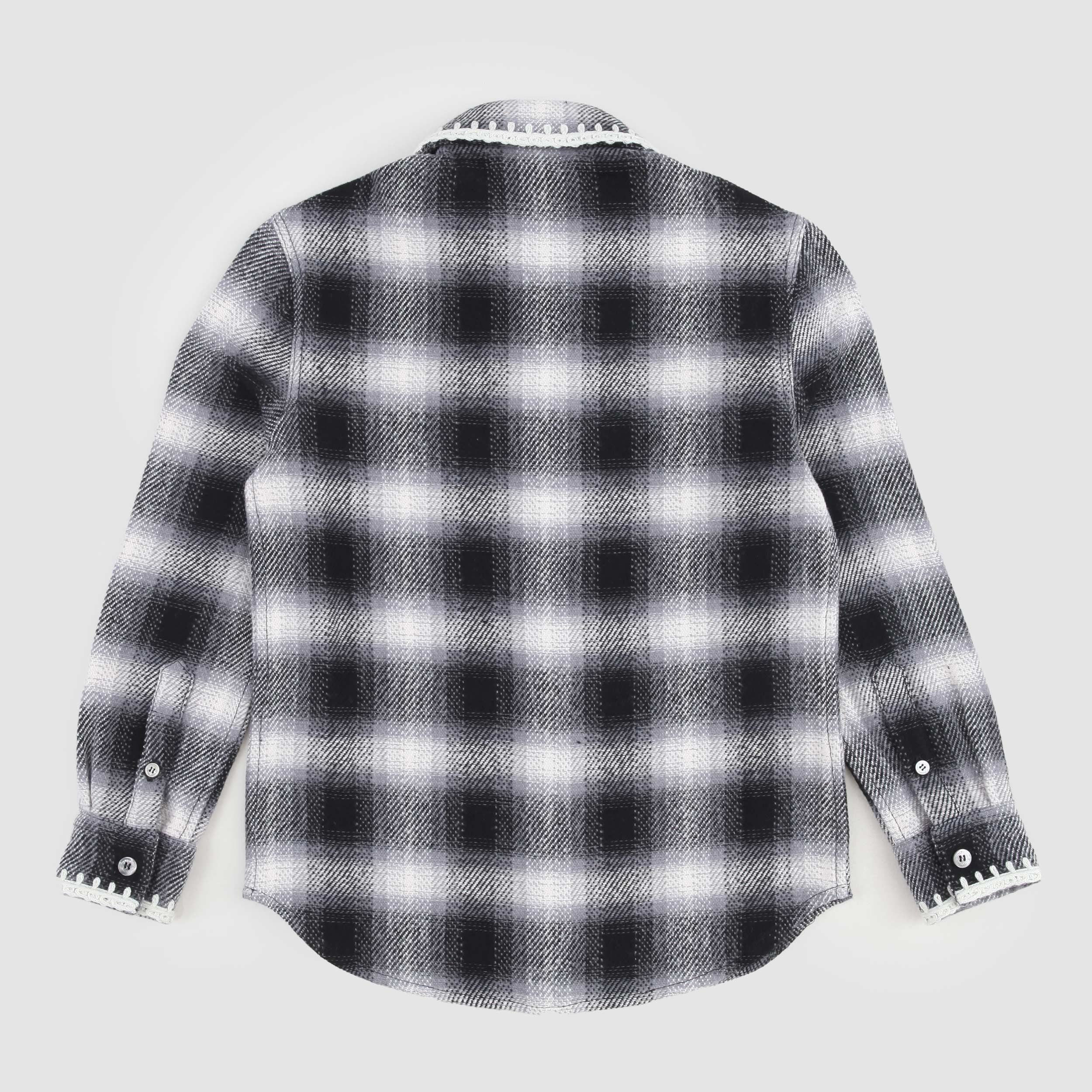 GOLDEN GOOSE Black and Grey Check Shirt
