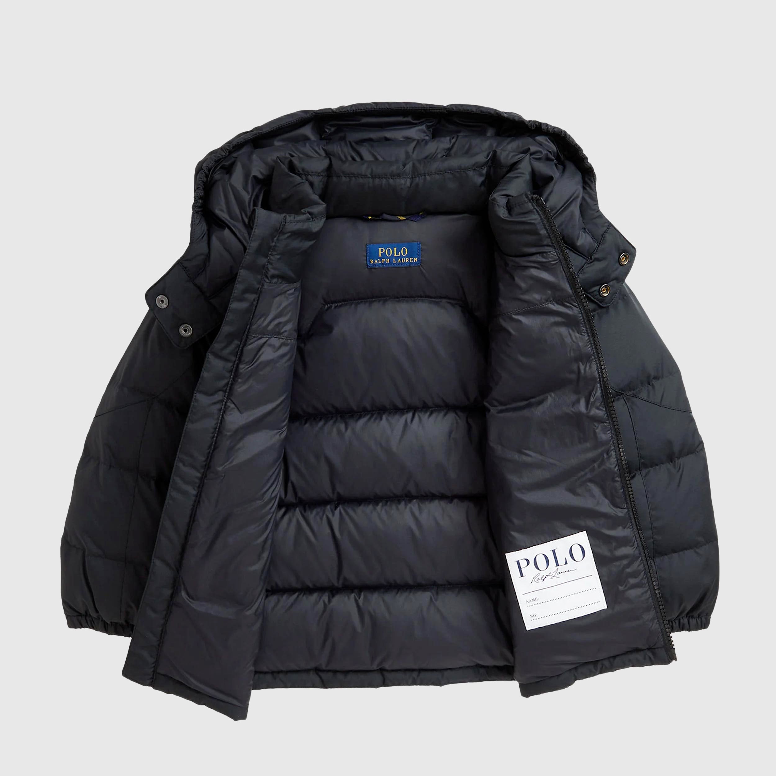 Piumino Nero Con Logo Rosso Firmato RALPH LAUREN - annameglio.com abbigliamento moda