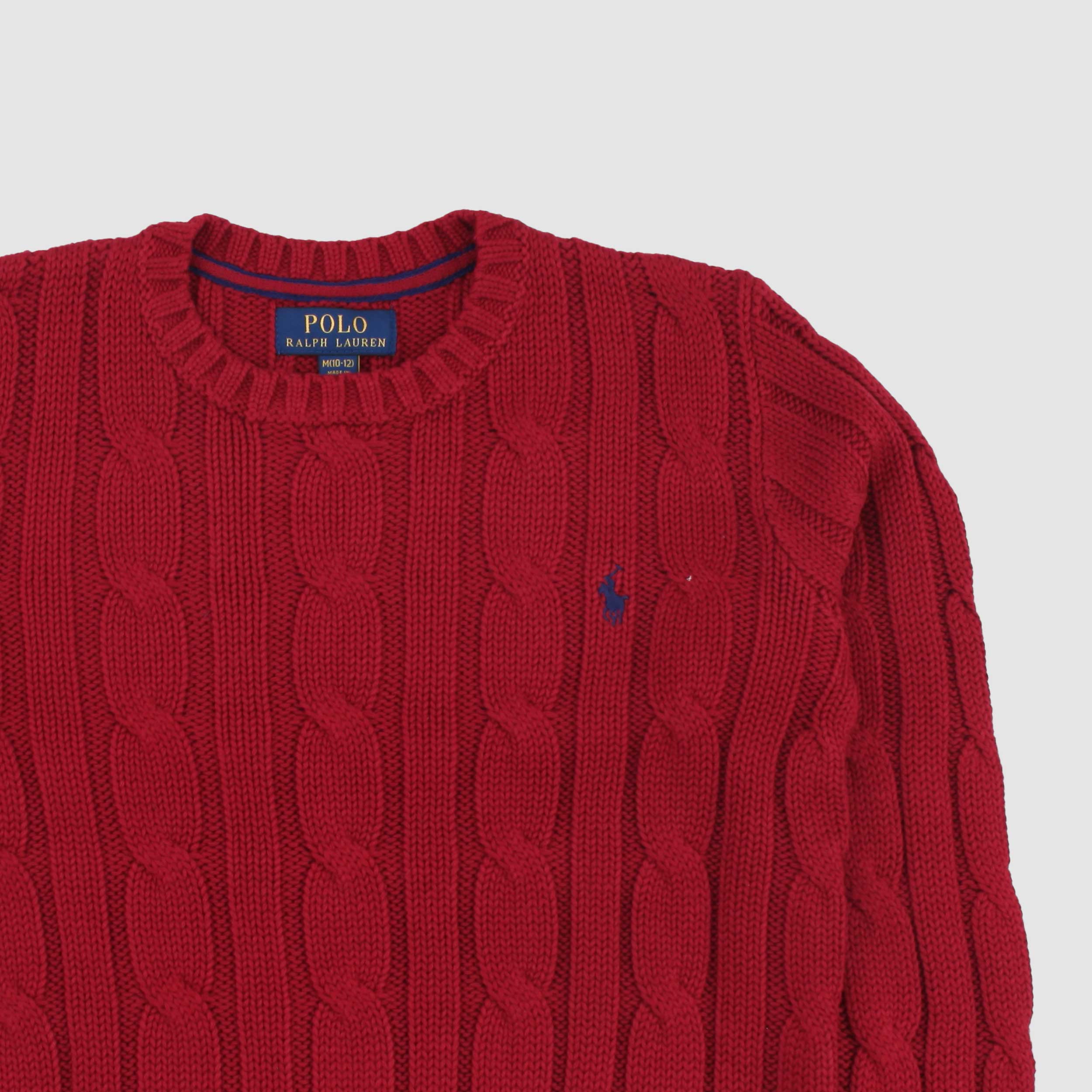 Pullover Rosso A Trecce Firmato RALPH LAUREN - annameglio.com abbigliamento moda