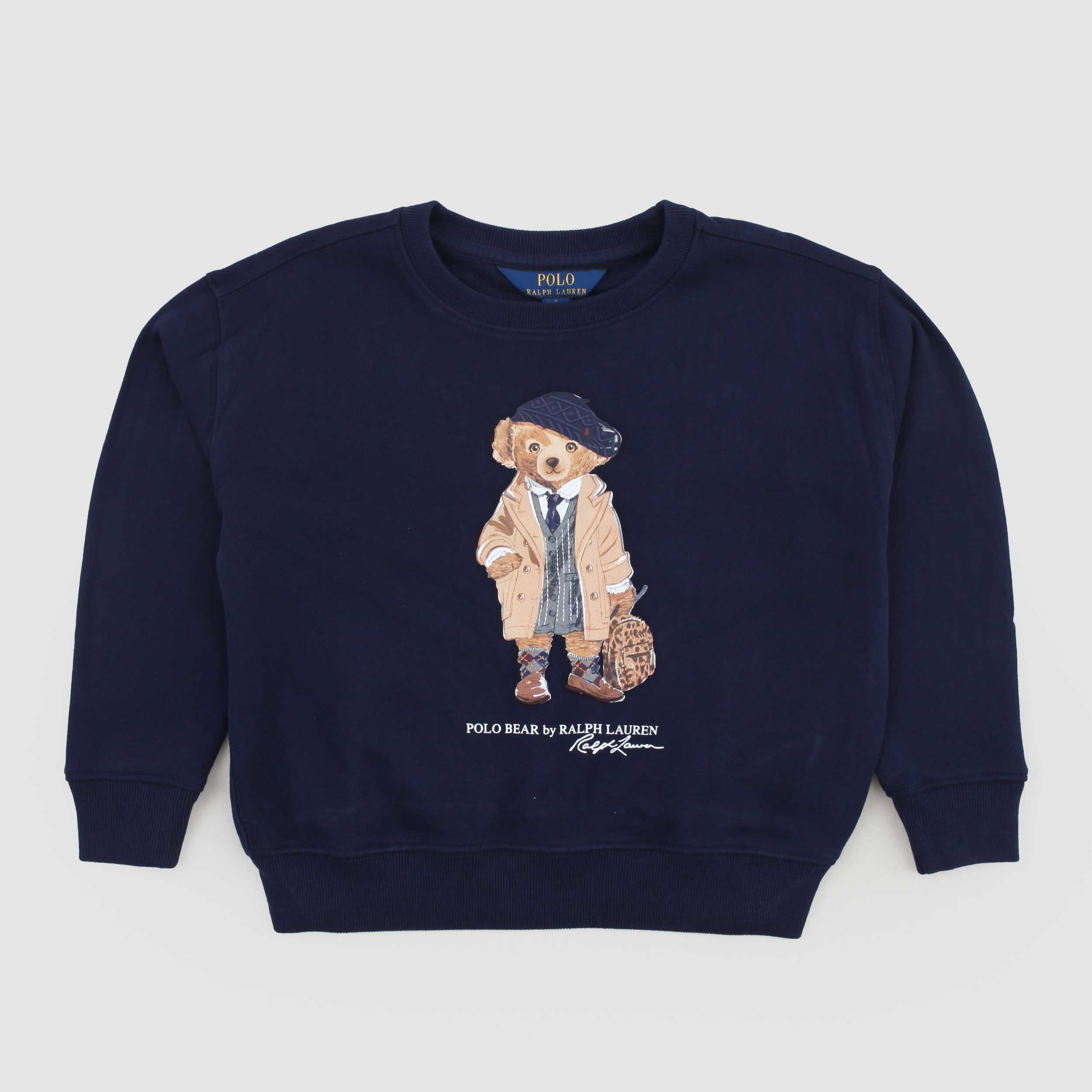 Felpa Blu Con Stampa Iconica Firmata RALPH LAUREN - annameglio.com abbigliamento moda