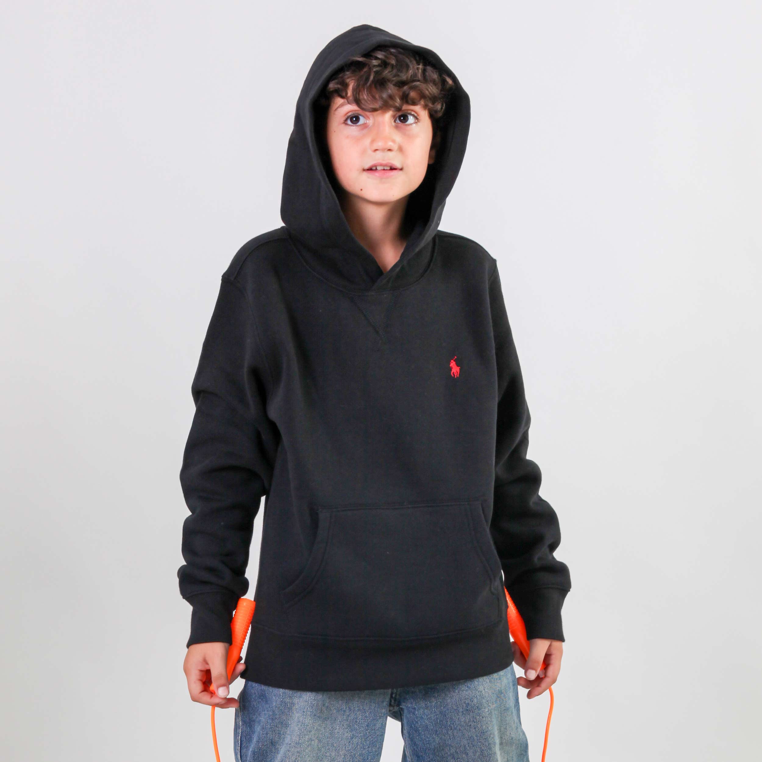 Felpa Nera Logo Rosso Firmata RALPH LAUREN - annameglio.com abbigliamento moda