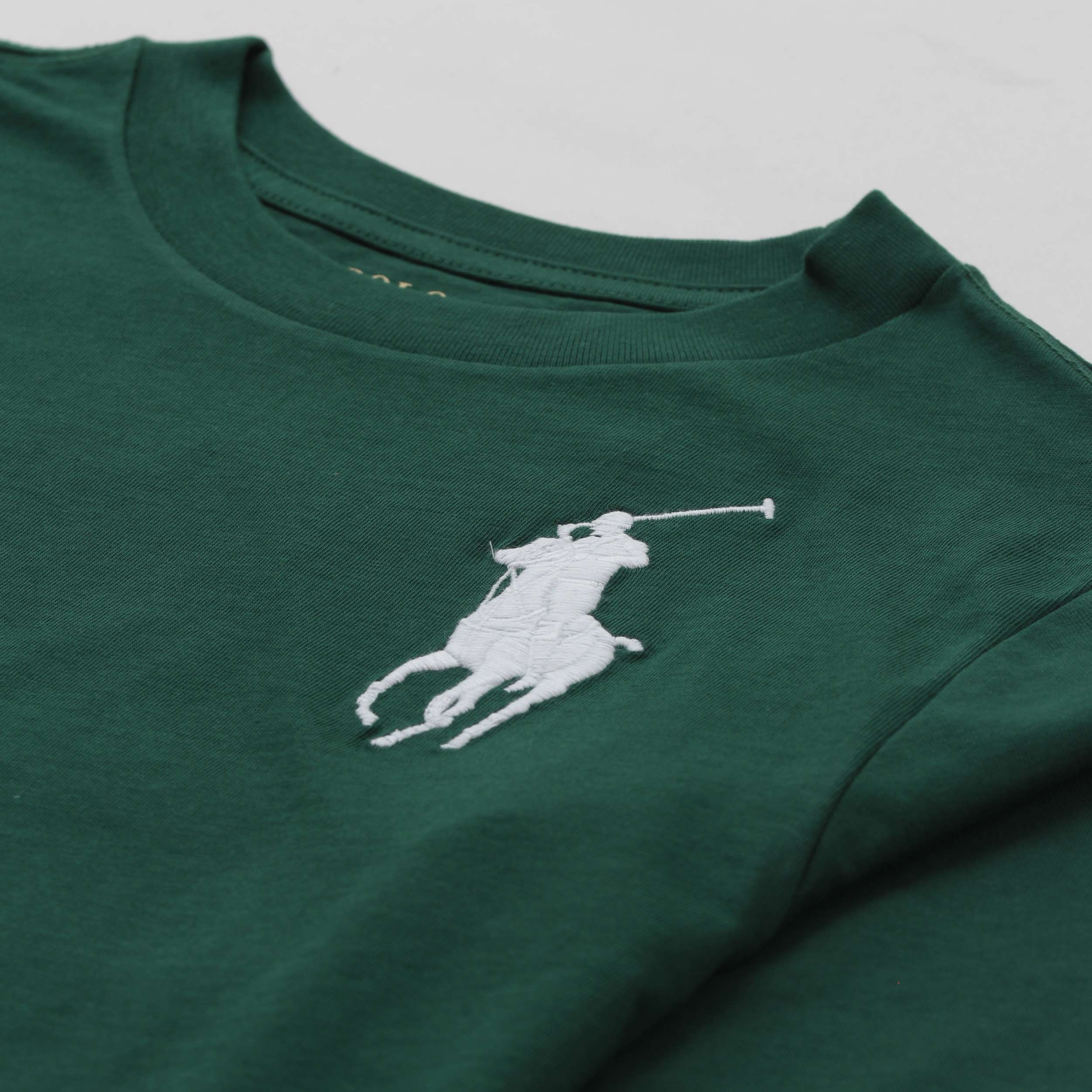 T-shirt Verde Logo Bianco By RALPH LAUREN - annameglio.com abbigliamento moda