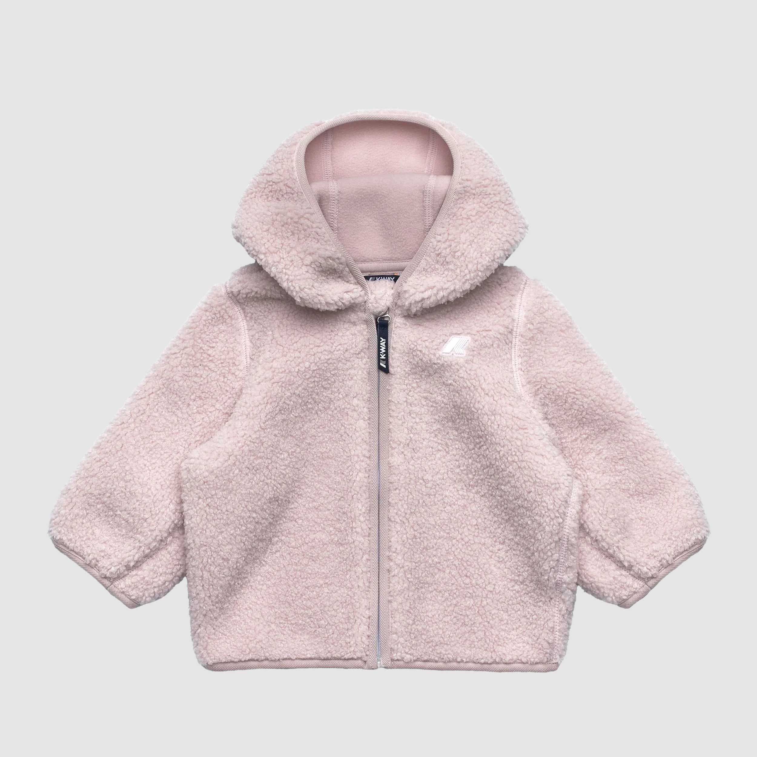 Felpa In Pile Rosa E.Janne Firmata K-WAY - annameglio.com abbigliamento moda