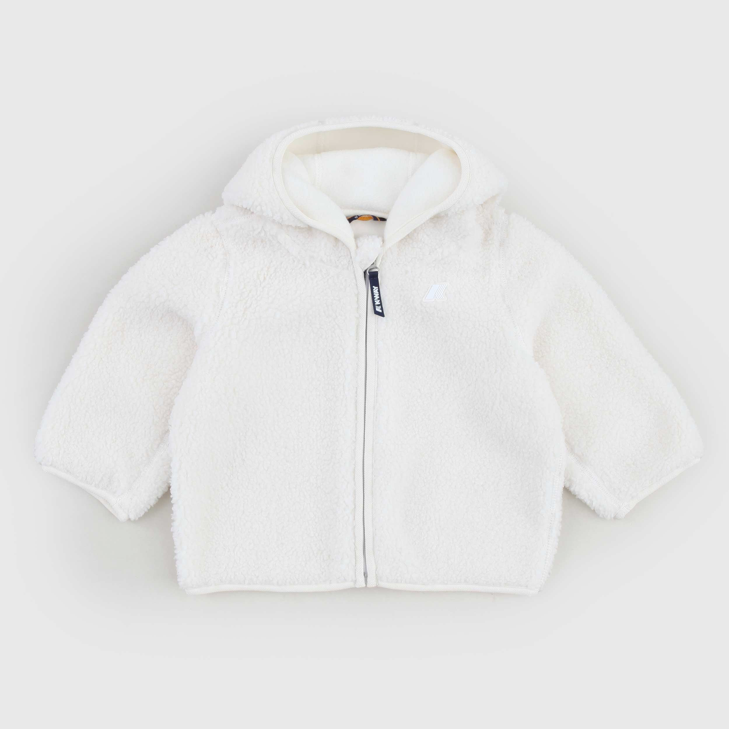 Felpa In Pile Bianco E.Janne Firmata K-WAY - annameglio.com abbigliamento moda
