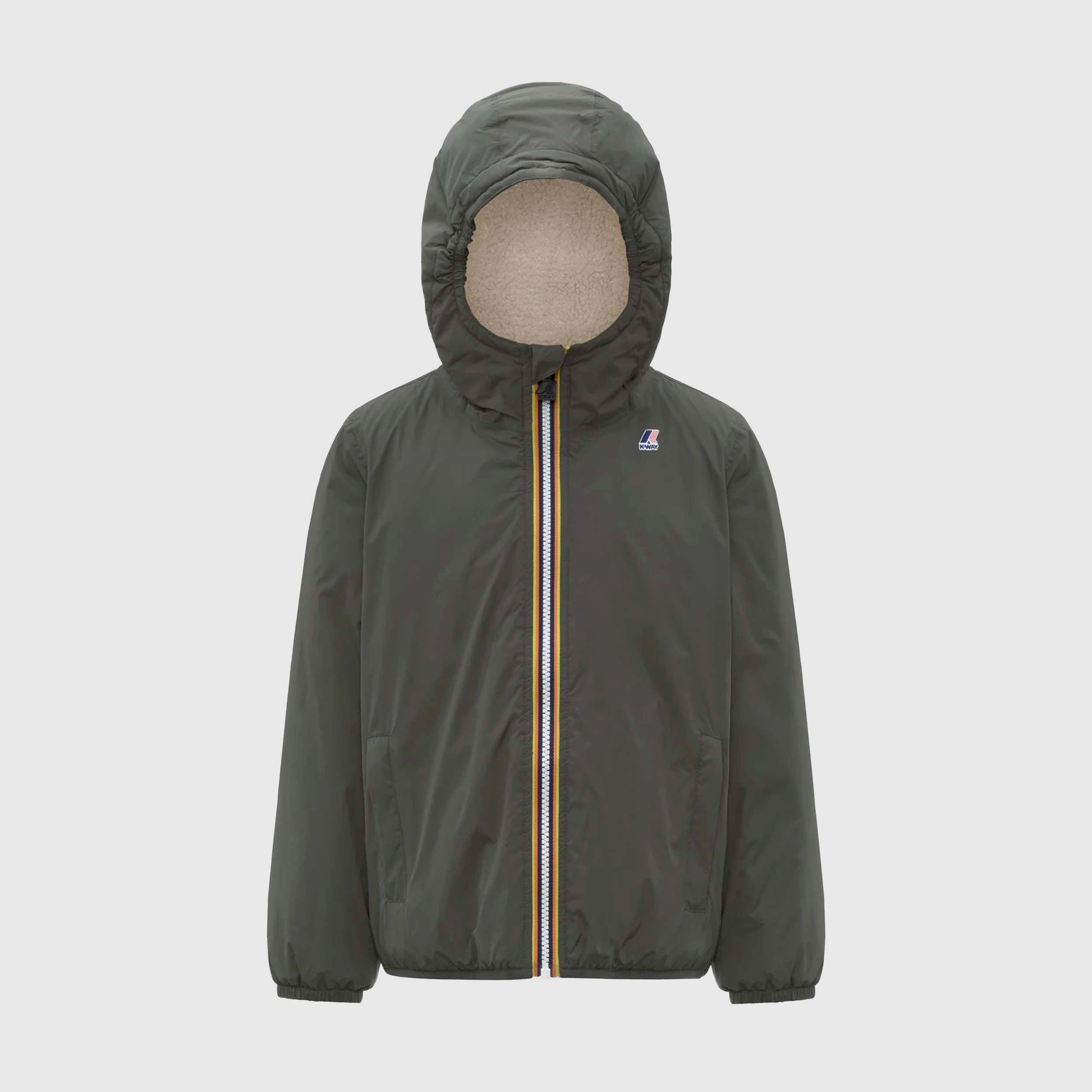 Giacca Verde P. Le Vrai 4.0 Claude Firmata K-WAY - annameglio.com abbigliamento moda