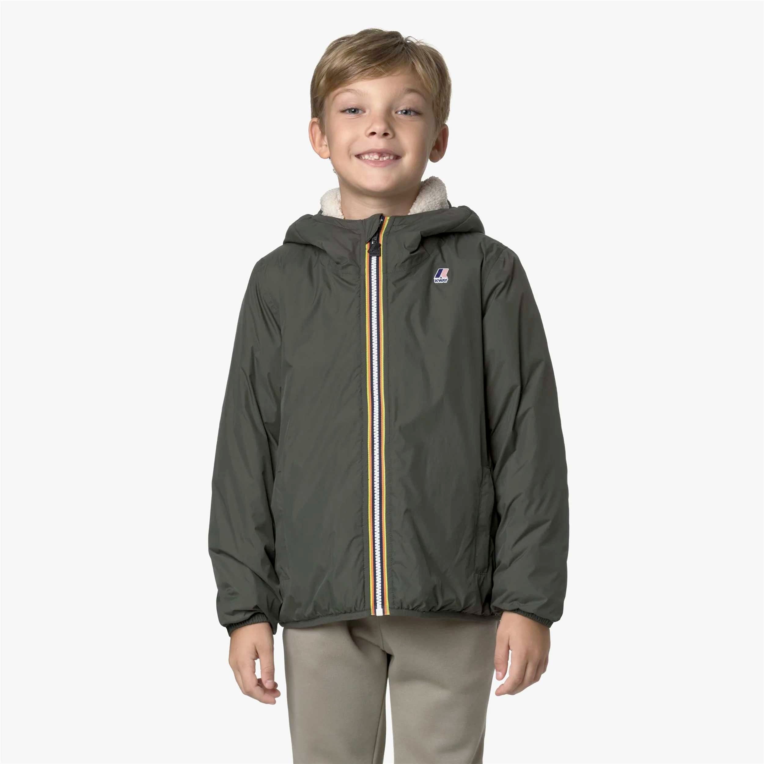 Giacca Verde P. Le Vrai 4.0 Claude Firmata K-WAY - annameglio.com abbigliamento moda