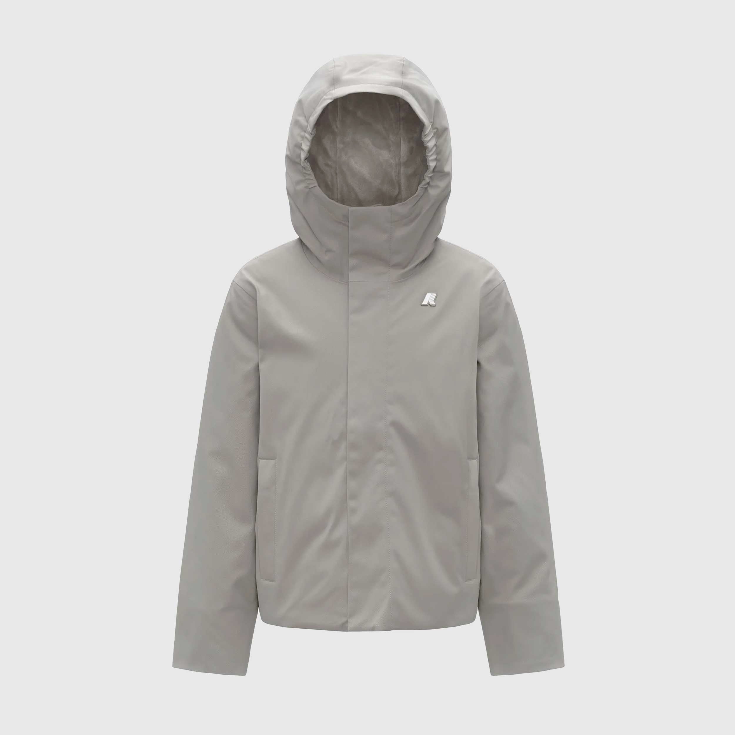 Giacca Grigia P. Jacko Twill Firmata K-WAY - annameglio.com abbigliamento moda