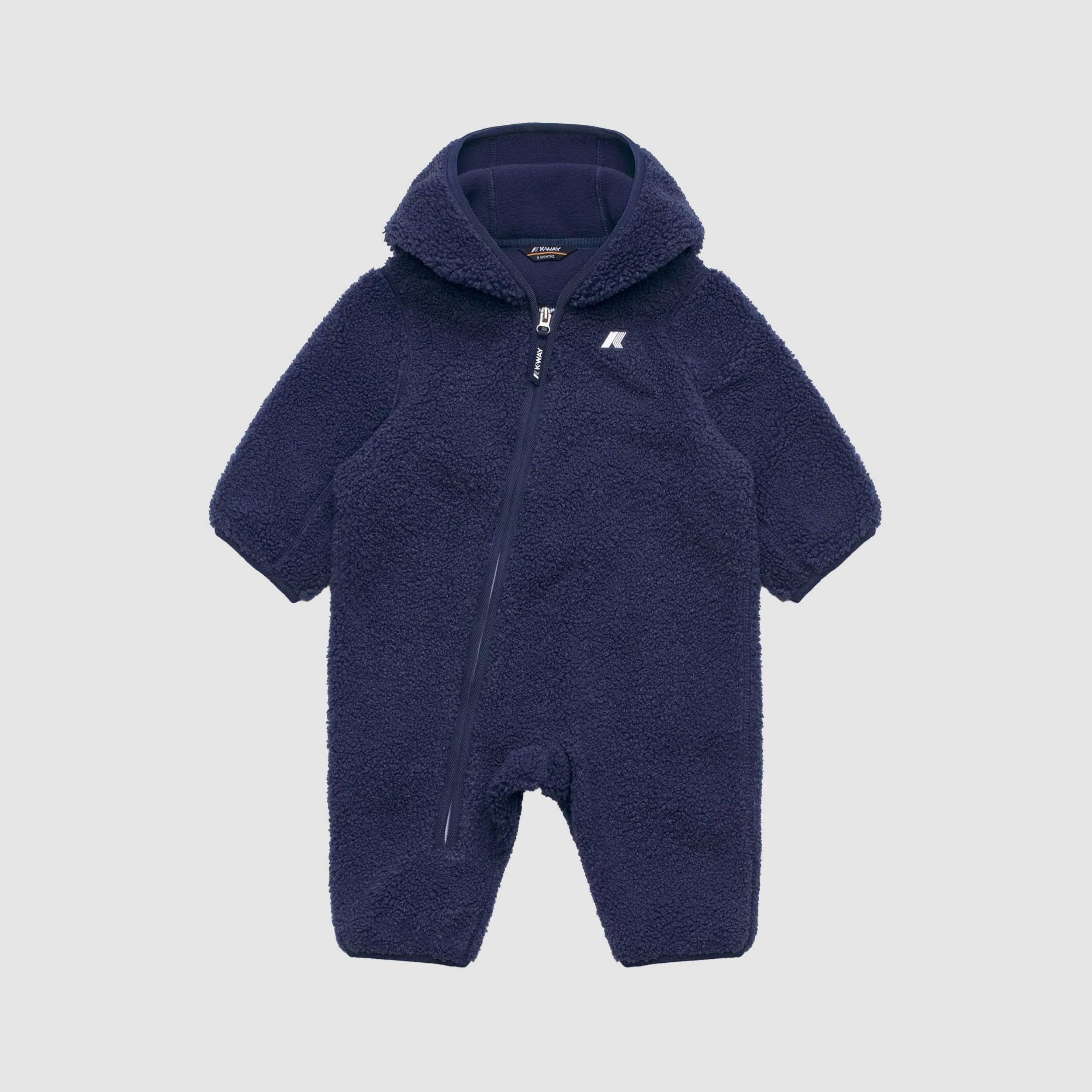 Tutina In Pile Blu E. Jannette Firmata K-WAY - annameglio.com abbigliamento moda