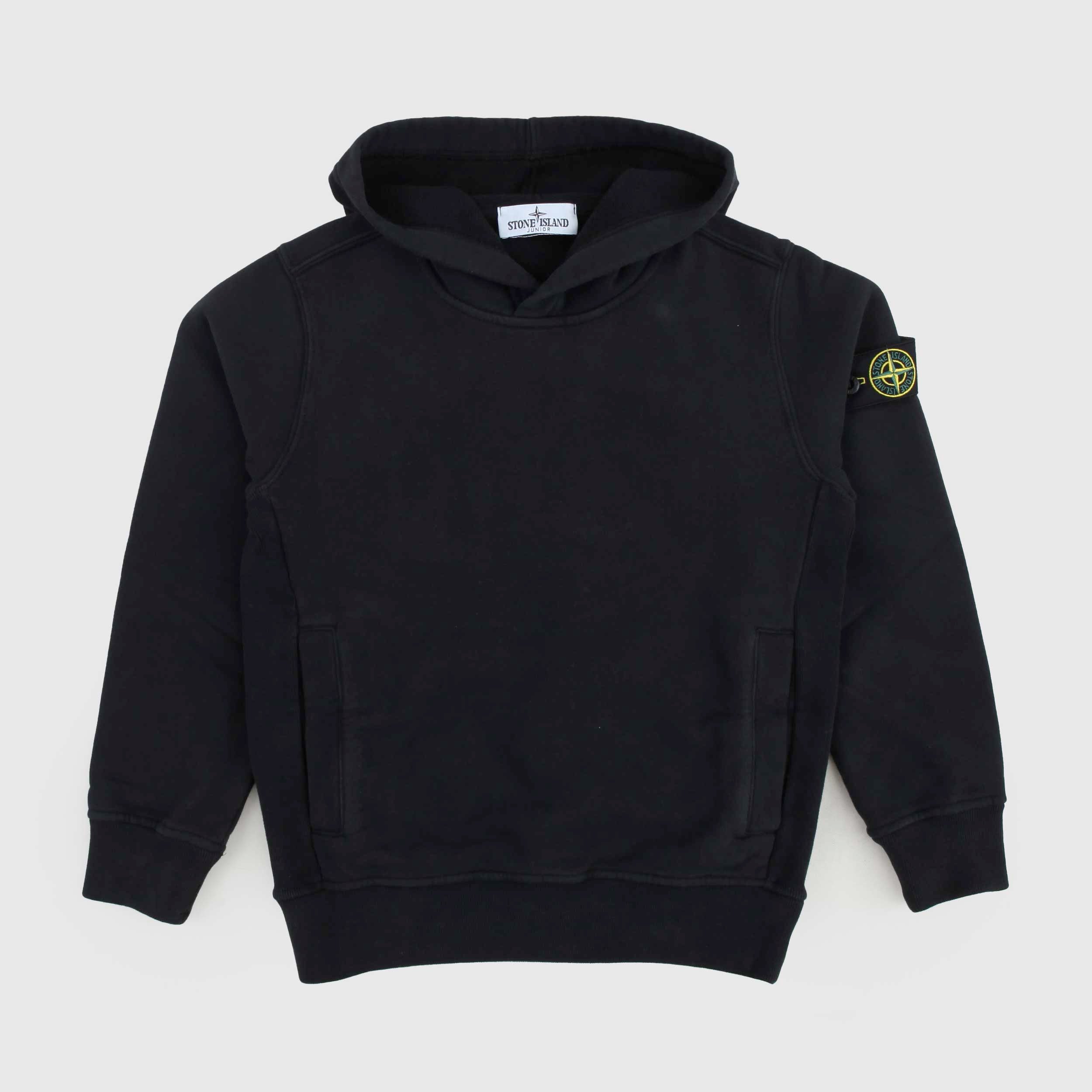 Felpa Nera Classica Con Targhetta By STONE ISLAND - annameglio.com abbigliamento moda