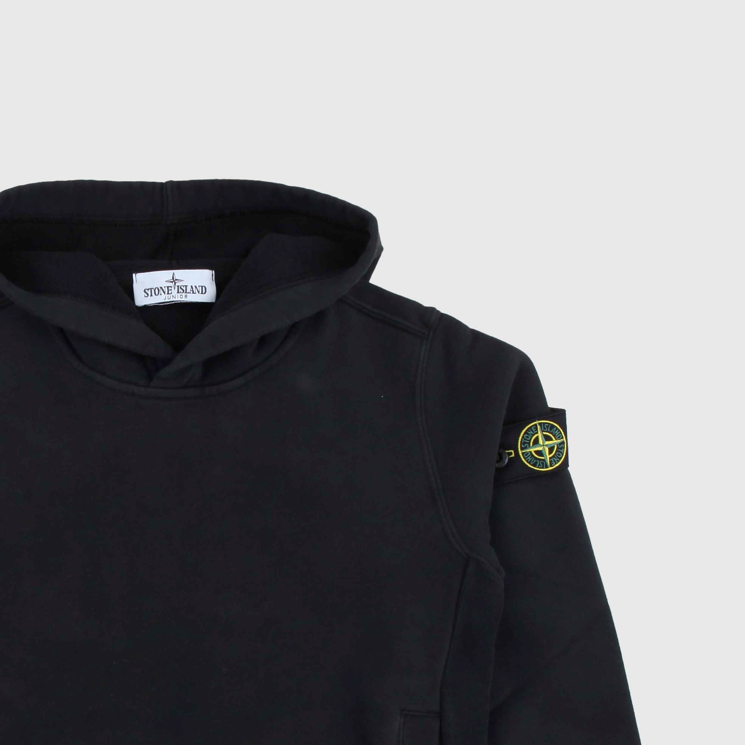 Felpa Nera Classica Con Targhetta By STONE ISLAND - annameglio.com abbigliamento moda