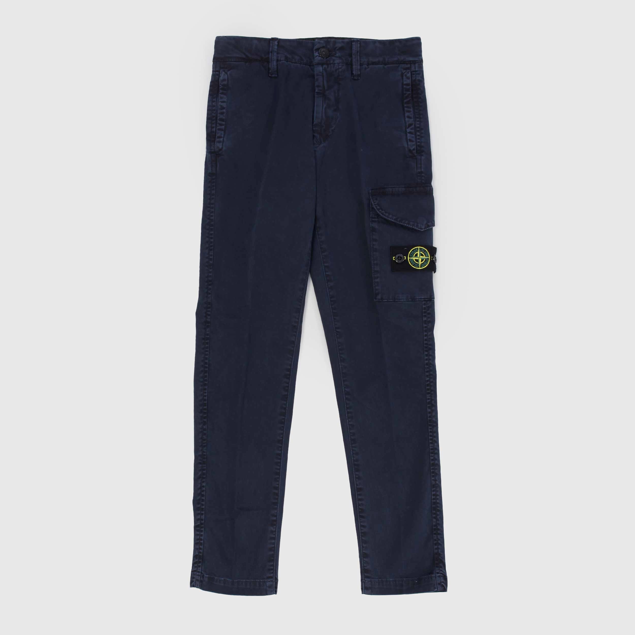 Pantalone Blu E Toppa Iconica Firmato STONE ISLAND - annameglio.com abbigliamento moda