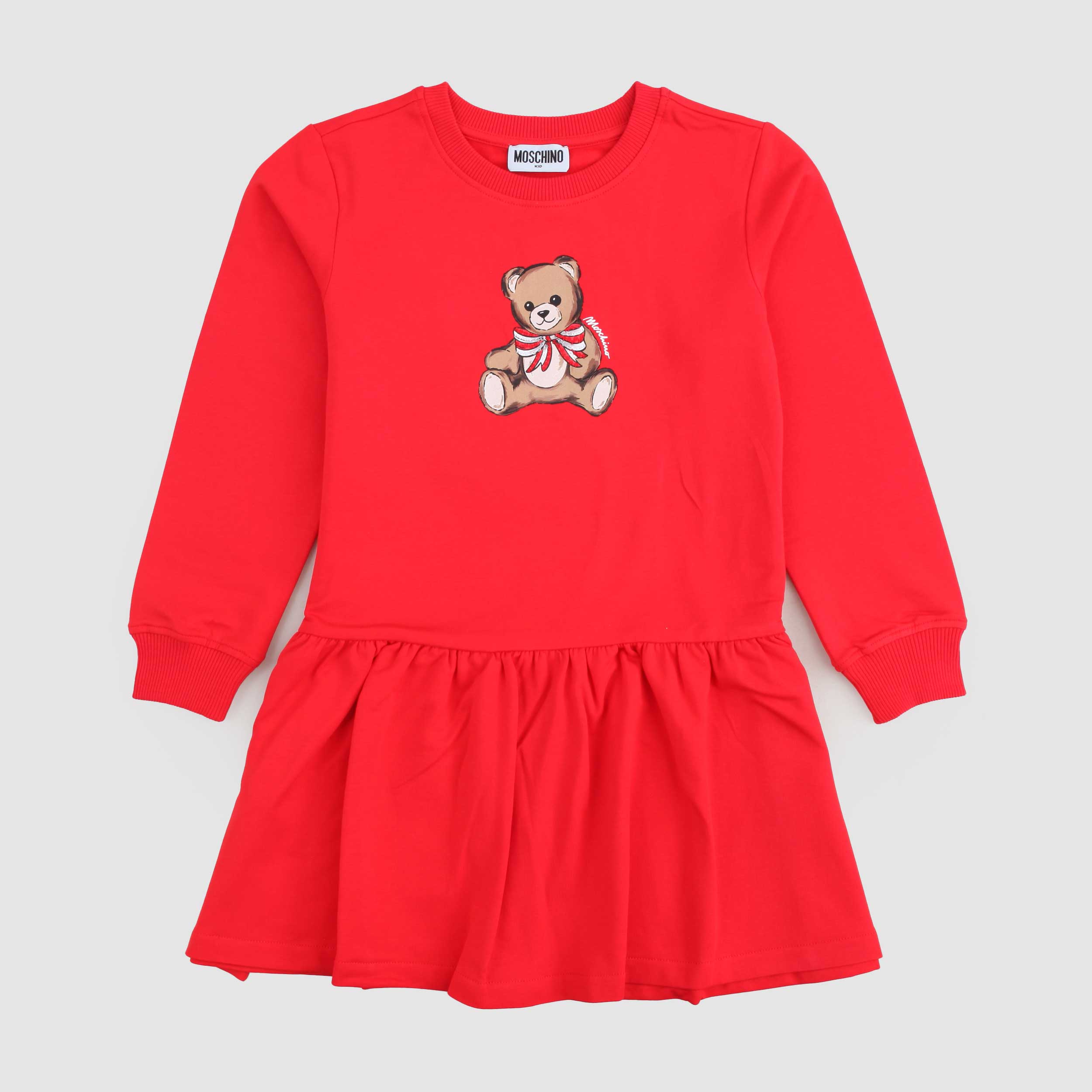 Abito Rosso Con Stampa Firmato MOSCHINO - annameglio.com abbigliamento moda