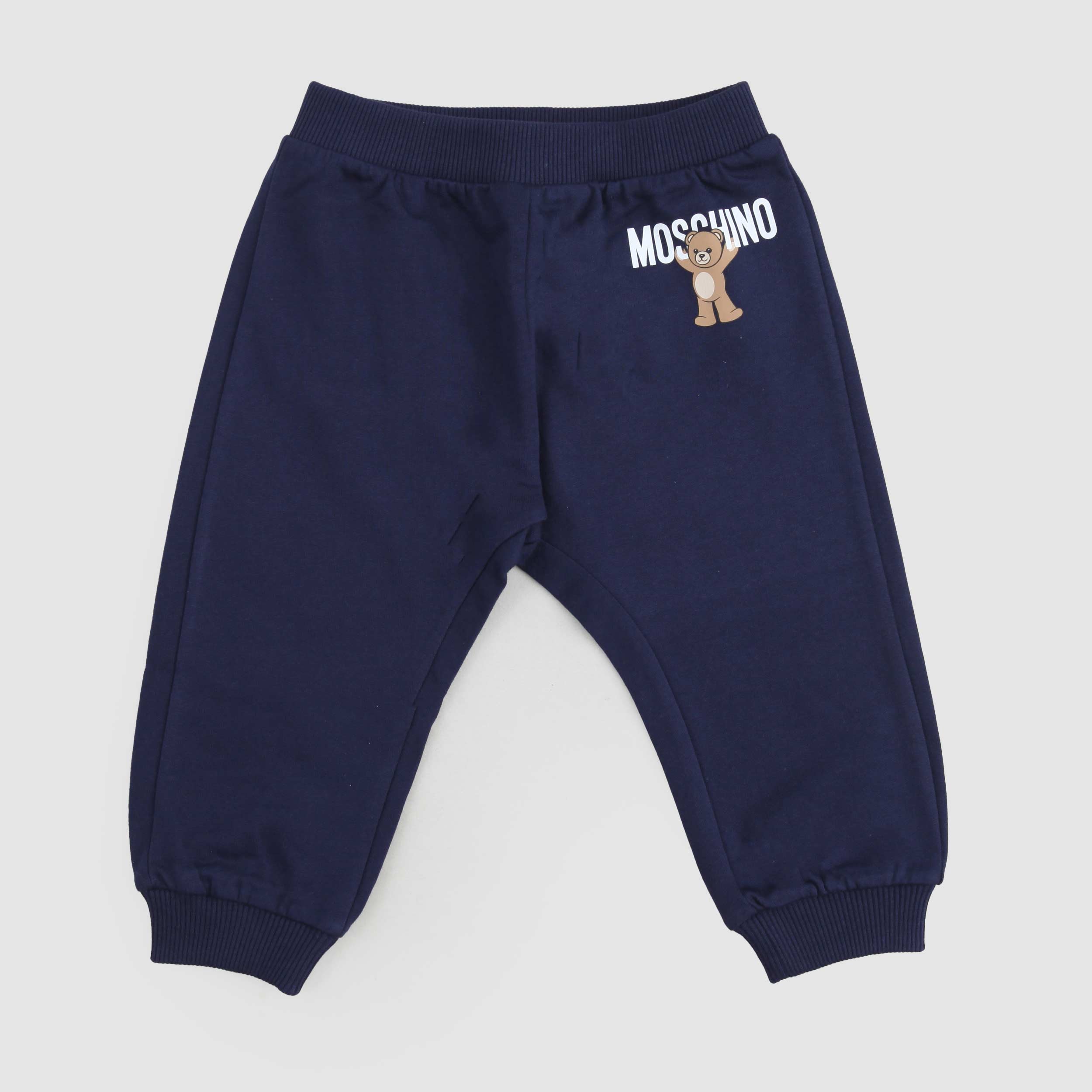 Pantaloni Tuta Blu Con Stampa Firmati MOSCHINO - annameglio.com abbigliamento moda